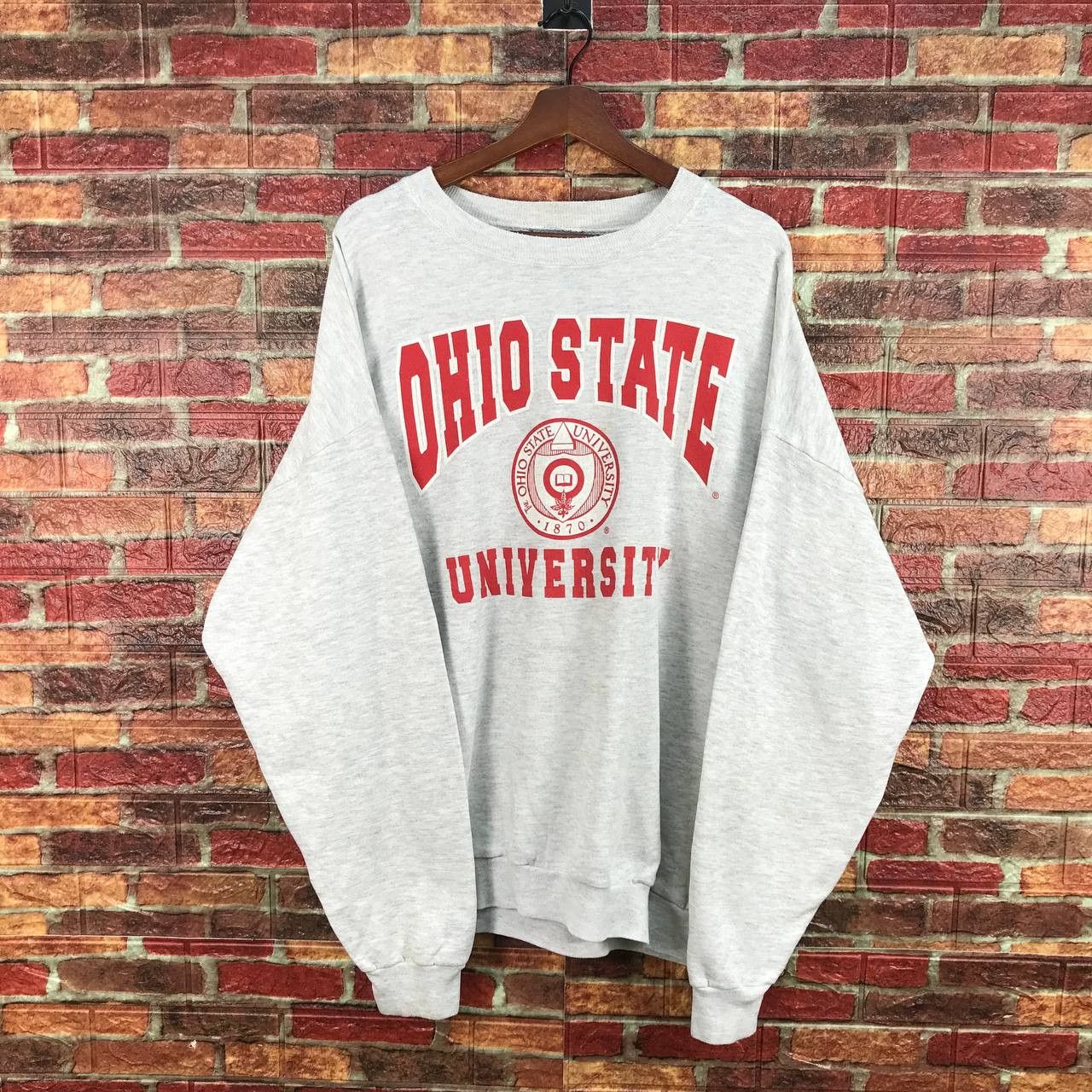 Vintage RARE VINTAGE 90S OHIO UNIVERSITY BAGGY CREWNECK Size US XXL / EU 58 / 5 - 6 Thumbnail