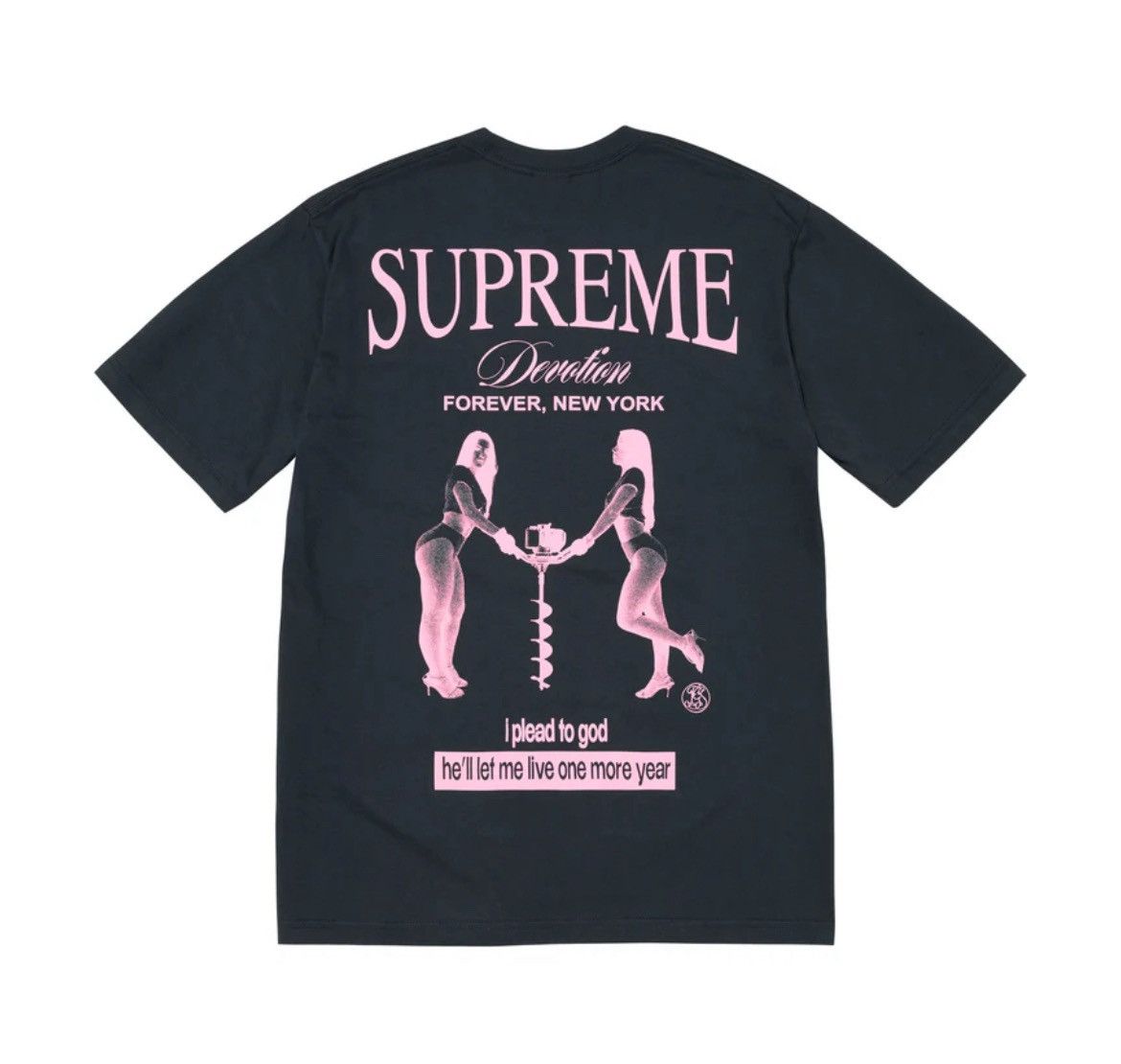 Supreme Supreme Devotion Tee Navy Blue FW25 Size US M / EU 48-50 / 2 - 1 Thumbnail