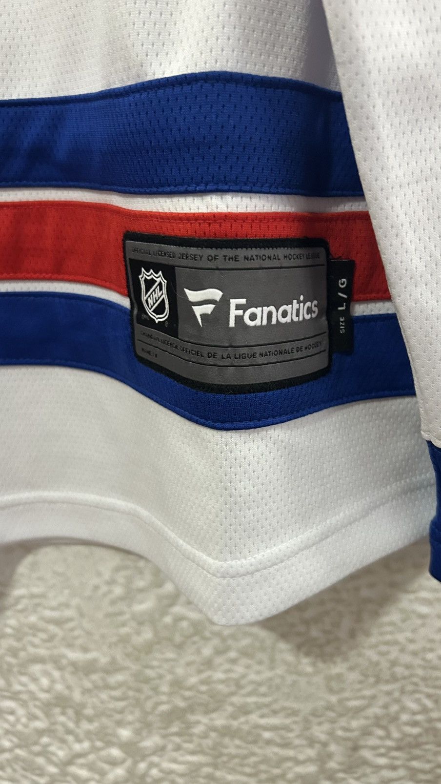 NHL New York Rangers Away Hockey Jersey Fanatics Size US L / EU 52-54 / 3 - 8 Thumbnail