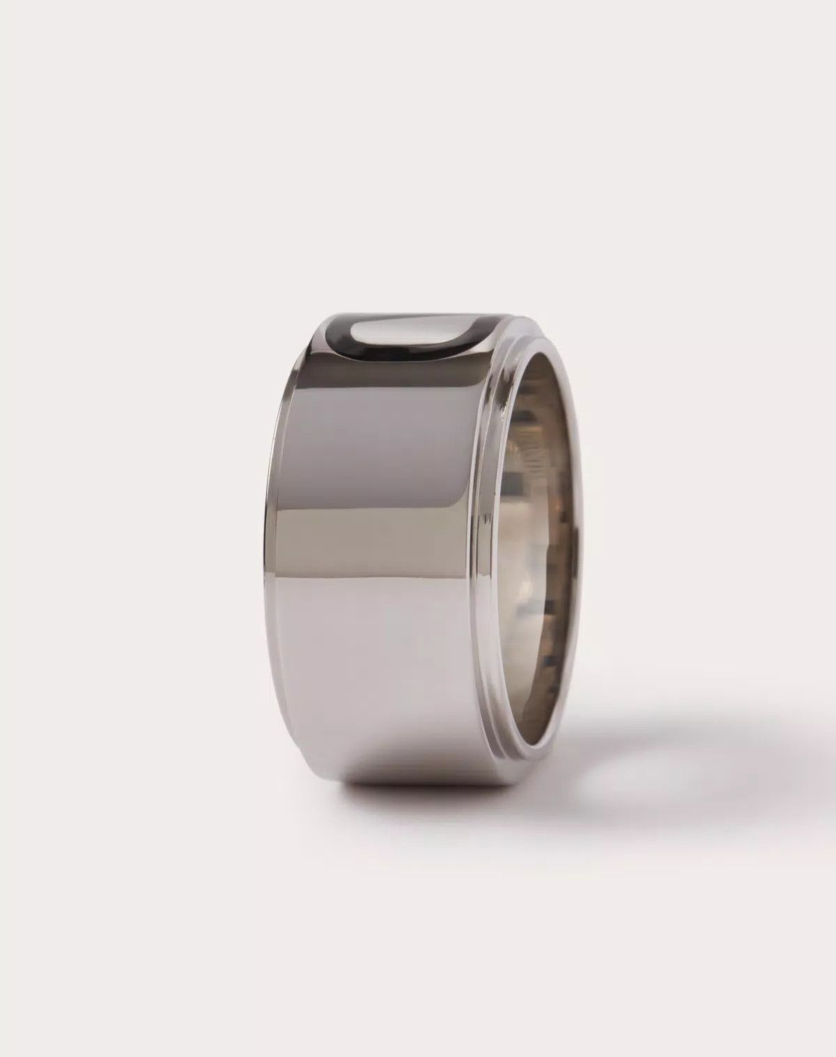 Valentino oc11z0625 Size:25/Metal And Enamel Ring in Silver Size ONE SIZE - 3 Thumbnail