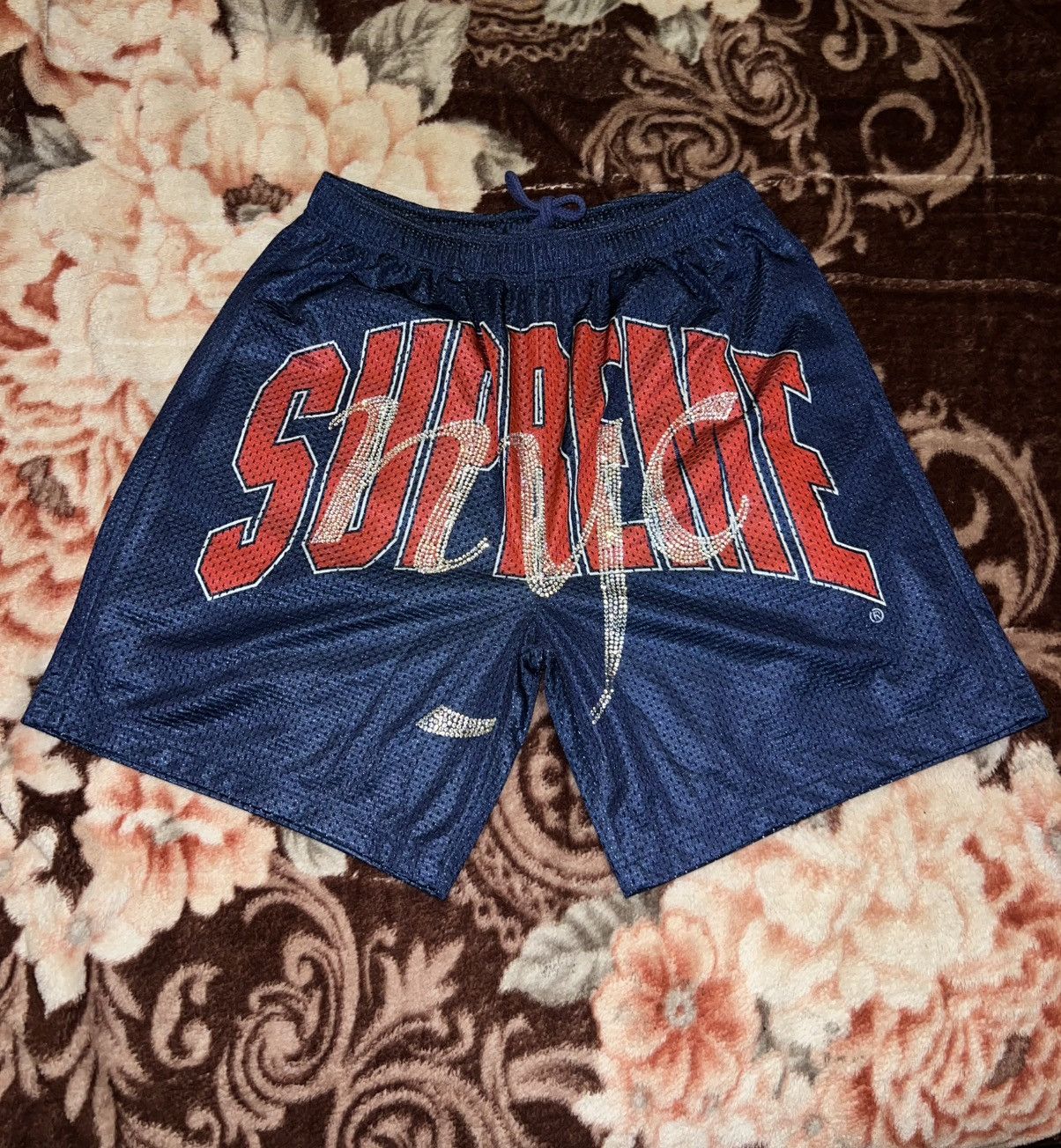 Supreme supreme knicks rhinestone mesh shorts nyc? | Grailed