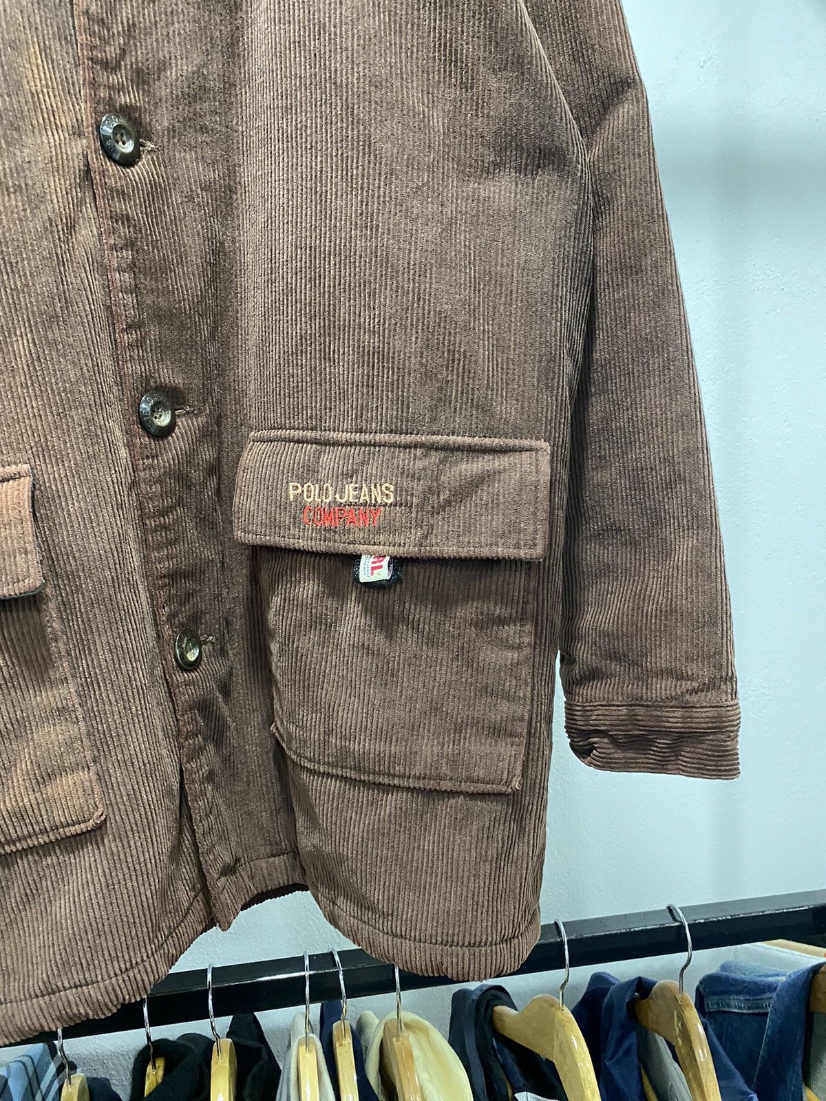 Polo Ralph Lauren POLO JEANS RL Corduroy Parka Winter Jacket 90s Size US L / EU 52-54 / 3 - 3 Thumbnail