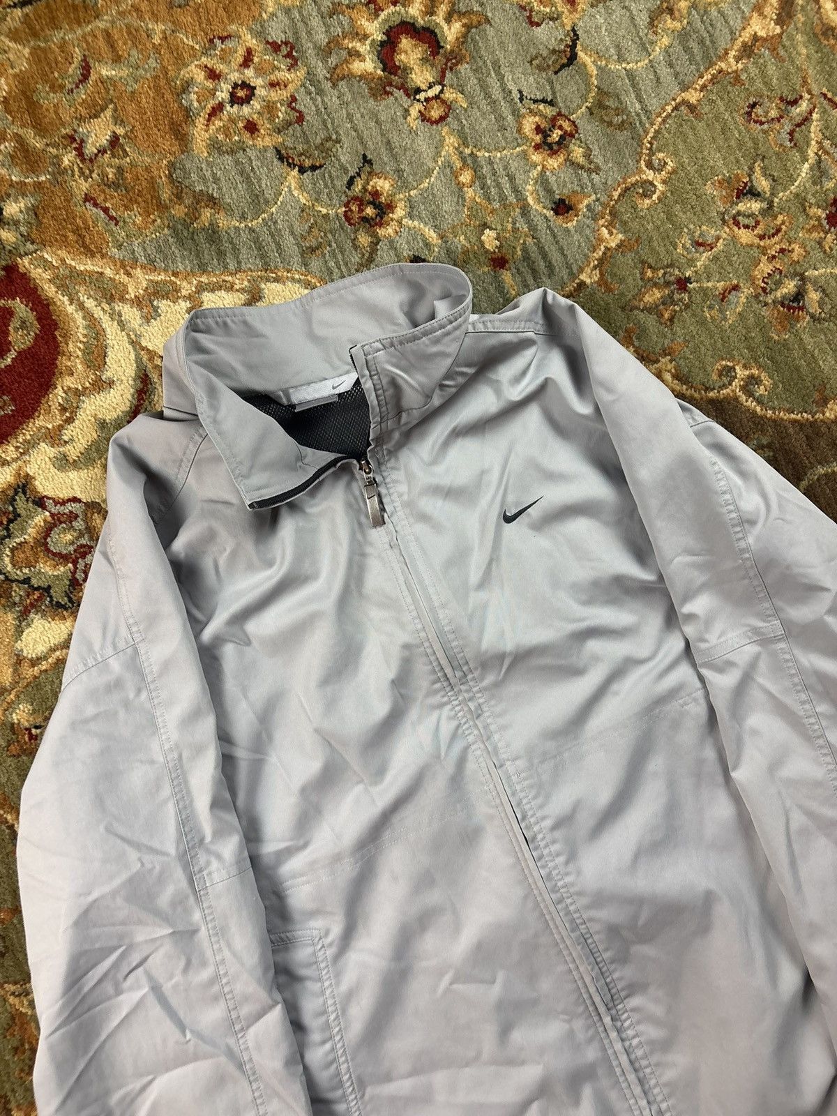 Nike Vintage Y2K Nike grey lightweight windbreaker jacket Size US XL / EU 56 / 4 - 2 Thumbnail