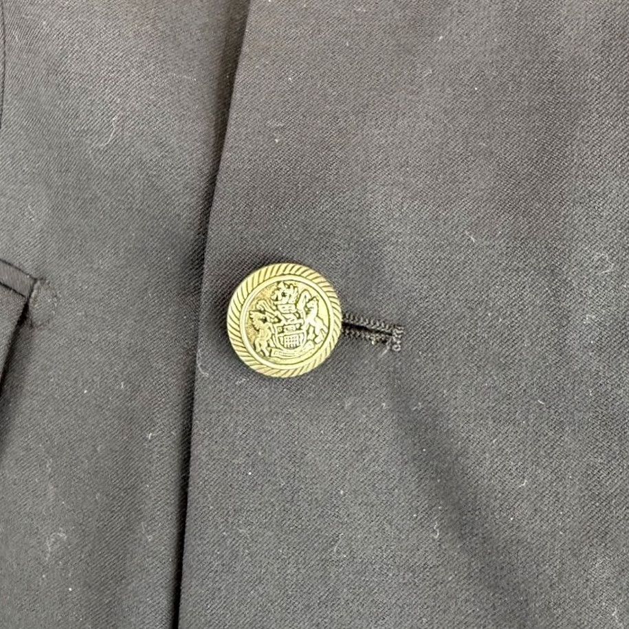 Vintage Paul Frederick Double Breasted Peak Lapel Sport Coat Navy 42R Men Wool Six-Button Ventless Inner Pockets Regular Length Size US XS / EU 42 / 0 - 4 Thumbnail
