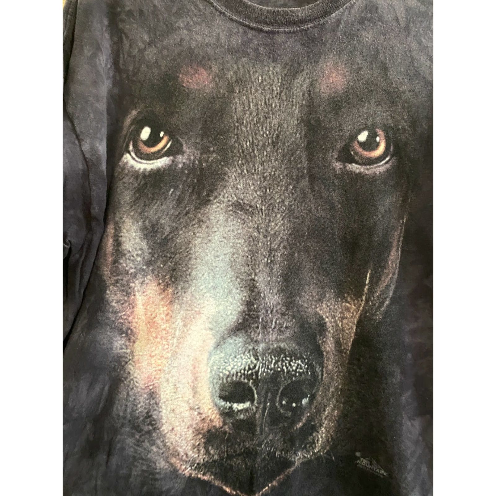 The Mountain VINTAGE The Mountain Tie Dyed T Shirt Bear Face XL Black Gray Men's Short Sleeve Graphic Tee 100% Cotton Bear Face Size US XL / EU 56 / 4 - 2 Thumbnail