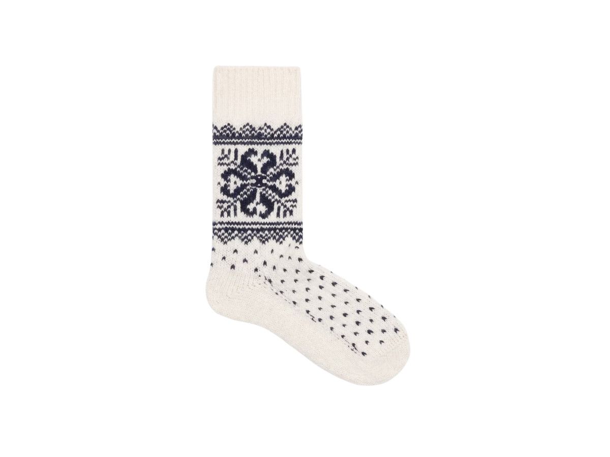 Celine o1bcso1str0925 2ADRY0I78 Size: OS / Socks in Off White/Navy Size ONE SIZE - 1 Thumbnail