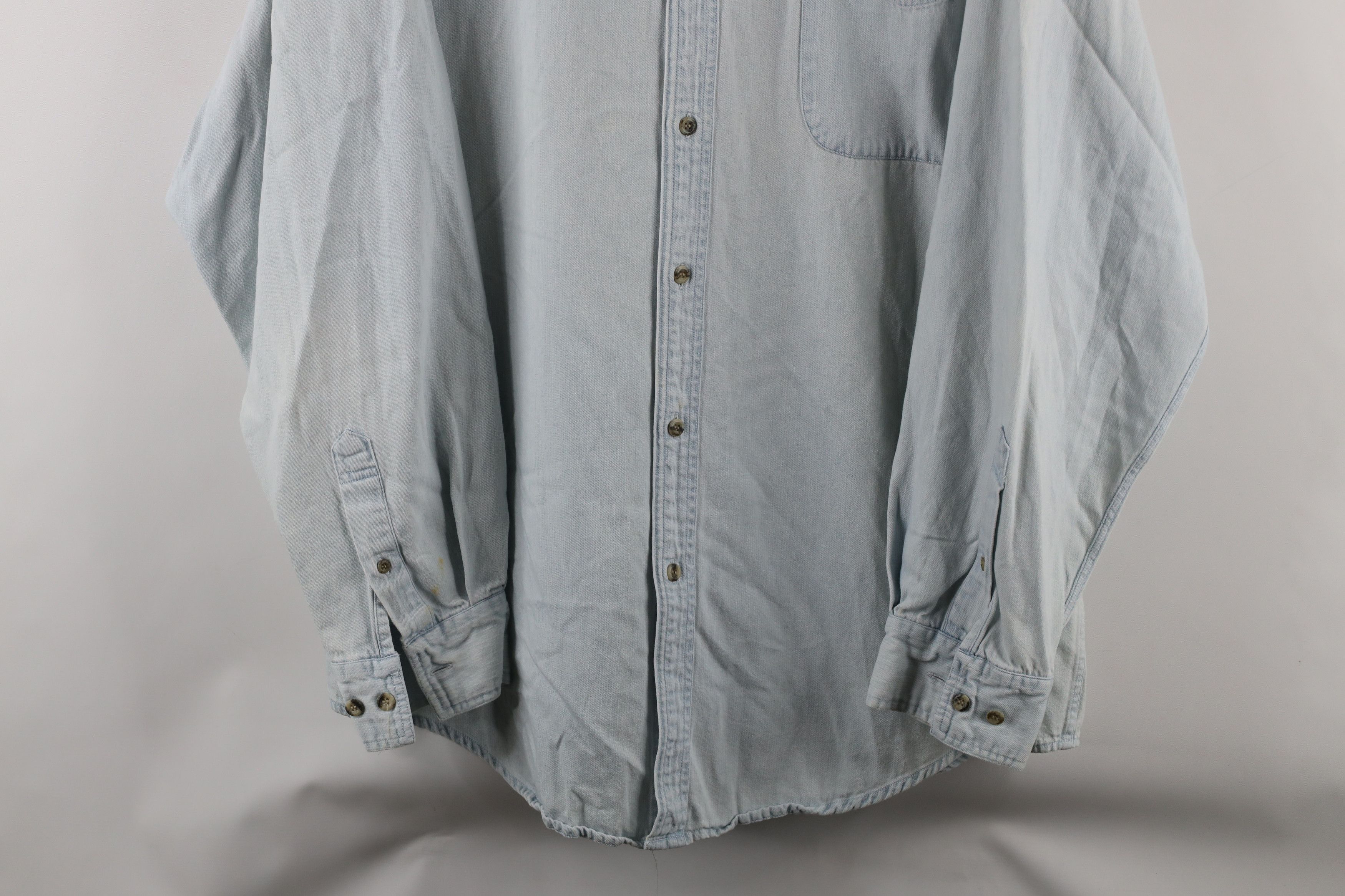 American Eagle Outfitters × Vintage Vintage 90s American Eagle Outfitters Denim Button Shirt Size US XL / EU 56 / 4 - 3 Thumbnail