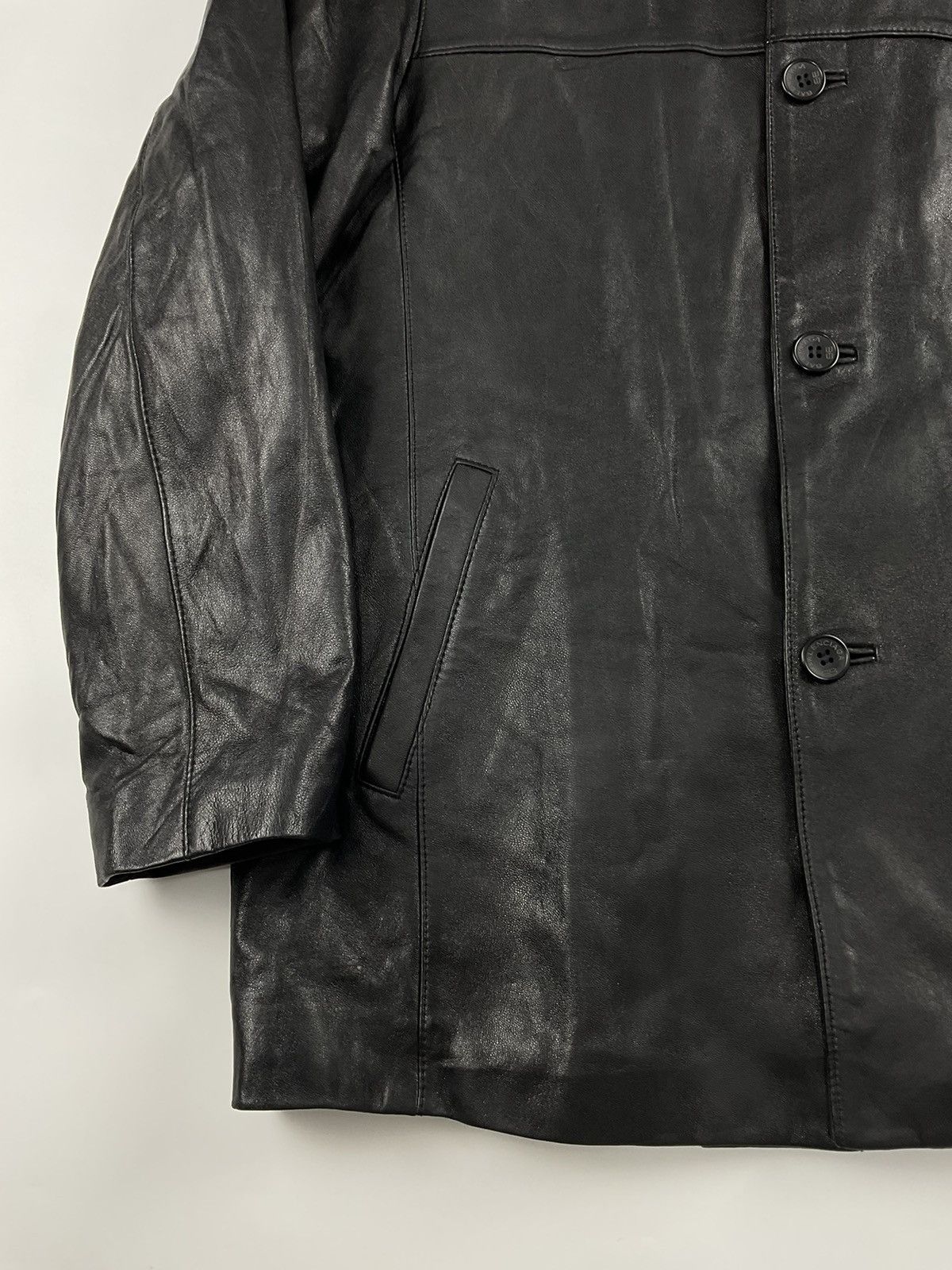Balenciaga Vintage Balenciaga Leather Jacket Size US XL / EU 56 / 4 - 6 Thumbnail