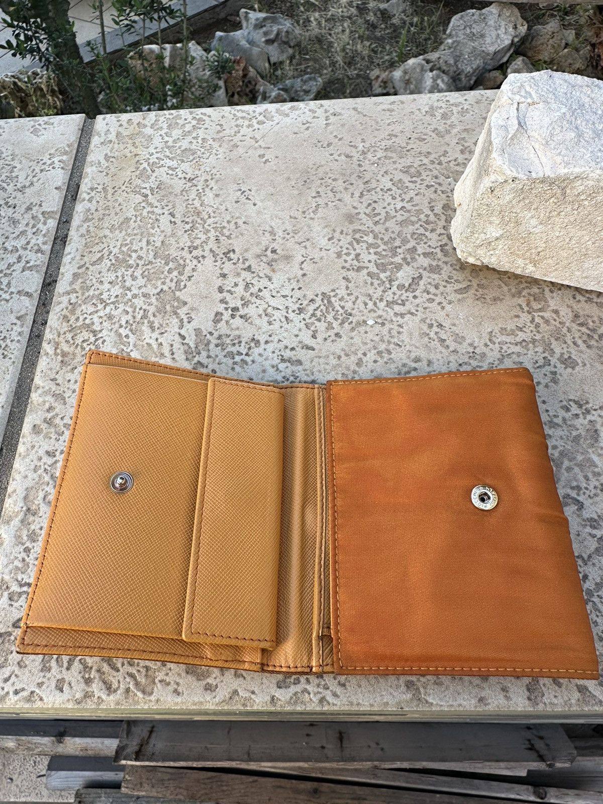 Prada Wallet Orange Nylon