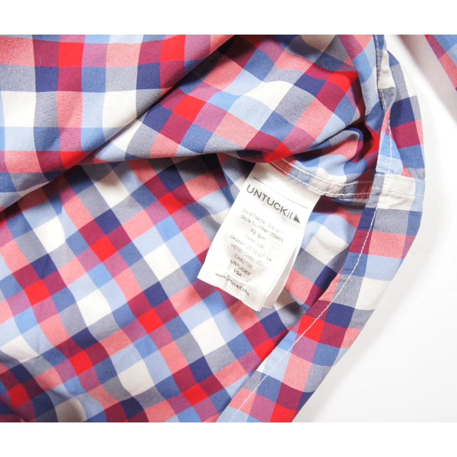 UNTUCKit UNTUCKit Plaid Shirt Mens Medium Button-Up Long Sleeve Slim Fit Stretch Multicolor Preppy Size US M / EU 48-50 / 2 - 6 Thumbnail