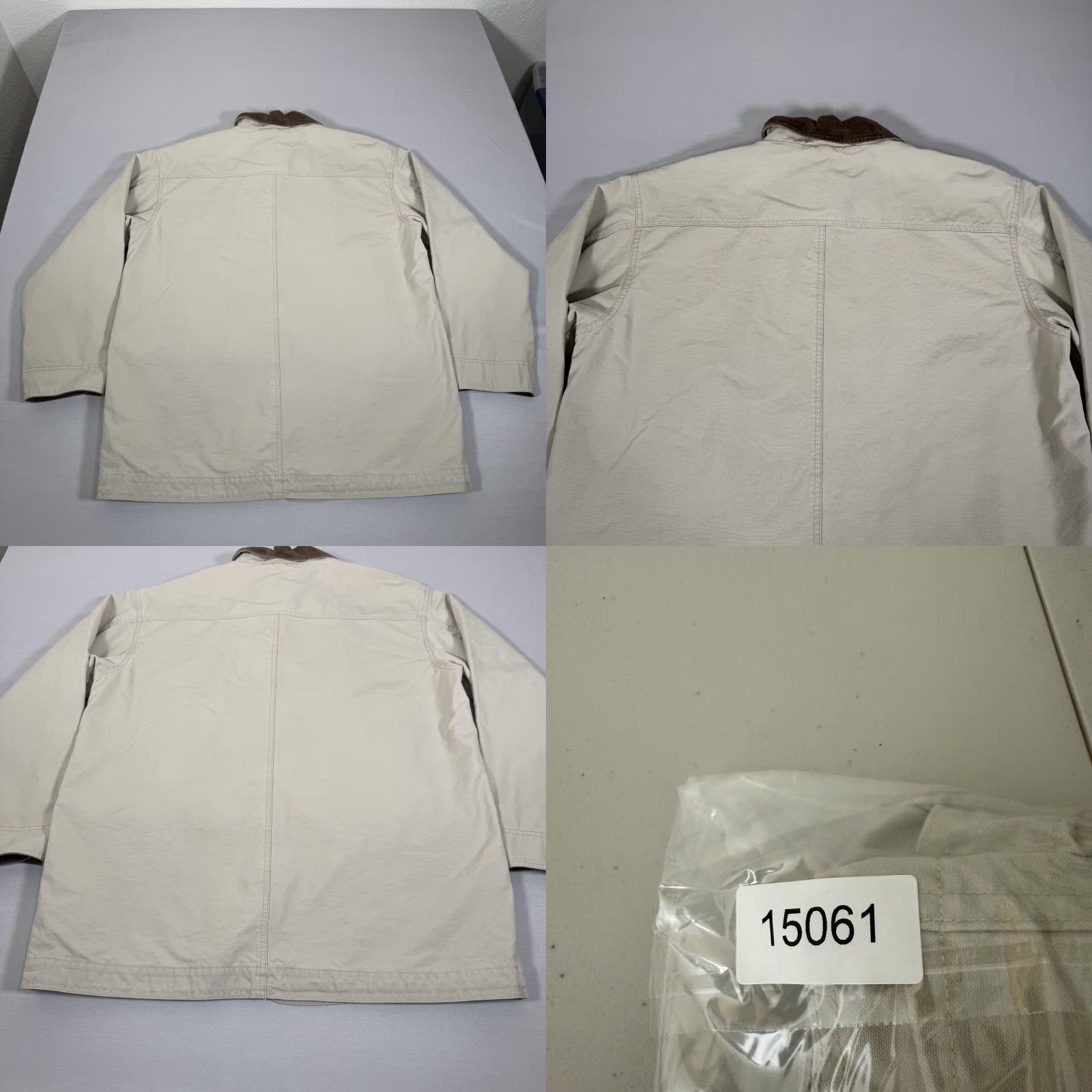 Vintage L.L. Bean Jacket Mens Large Tan Barn Coat Canvas Corduroy Collar Lined Field Size US L / EU 52-54 / 3 - 9 Thumbnail