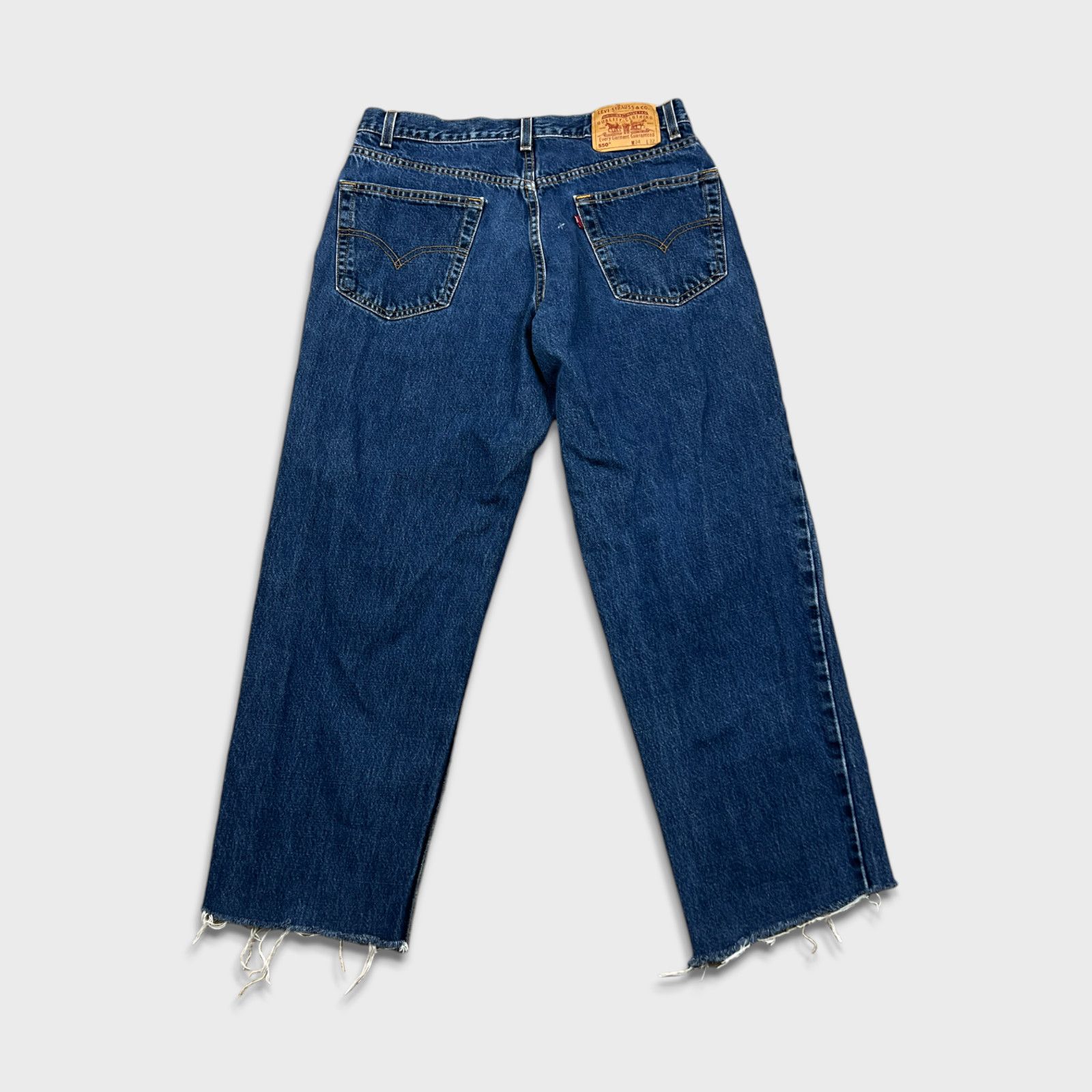 Levi's × Vintage Levi's 550 Jeans 32x27 Relaxed Fit Frayed Hem 90s Denim Pant Size US 32 / EU 48 - 5 Thumbnail
