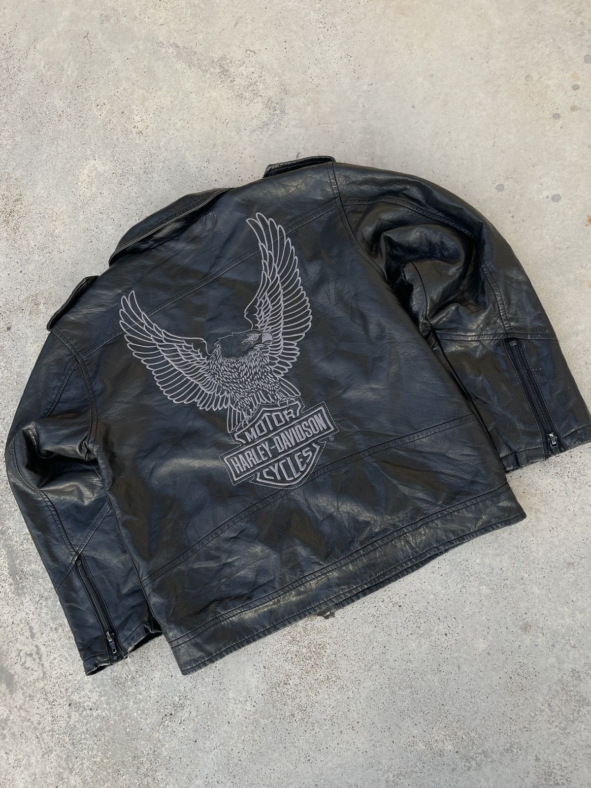 Harley Davidson Harley Davidson Y2K Moto Racing Leather Jacket Size US S / EU 44-46 / 1 - 4 Thumbnail