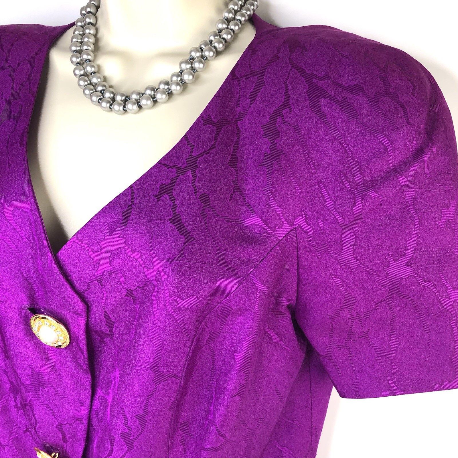Other Rimini Saks Fifth Avenue Purple Evening Top Skirt Suits Sz 6 Size M / US 6-8 / IT 42-44 - 9 Thumbnail