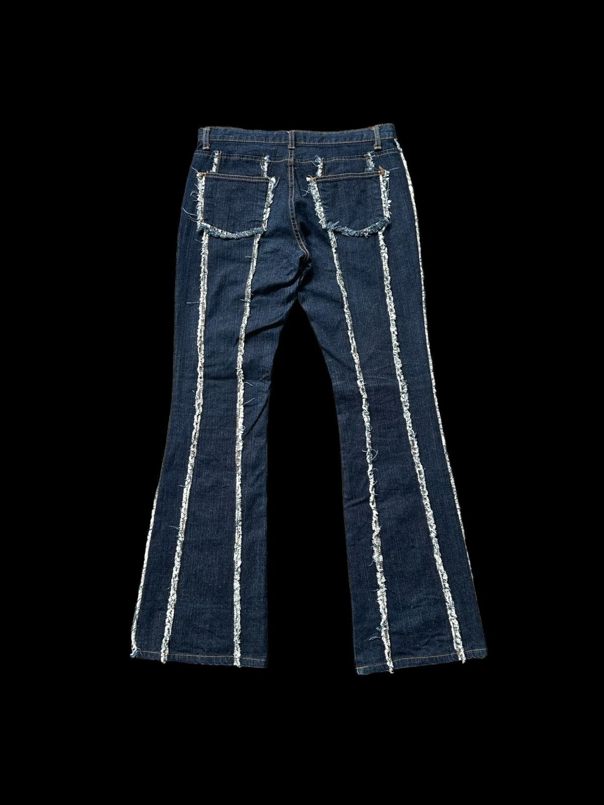 Rare !!! 2000s Expedition Mode fringed flared denim