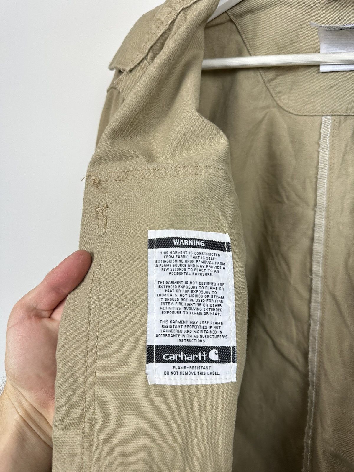 Carhartt Vintage Carhartt Flame Resistant Distressed Detroit Jacket Size US XL / EU 56 / 4 - 17 Thumbnail