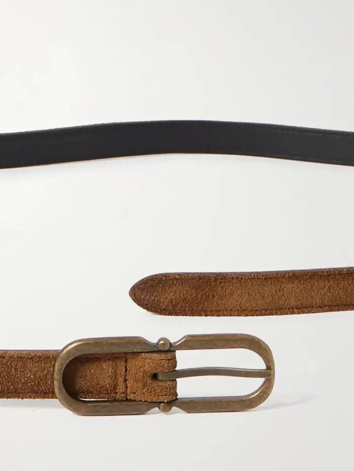 Saint Laurent Paris o1bcso1str1224 Size: 105/Allongee Buckle Belt in Brown Size ONE SIZE - 3 Thumbnail