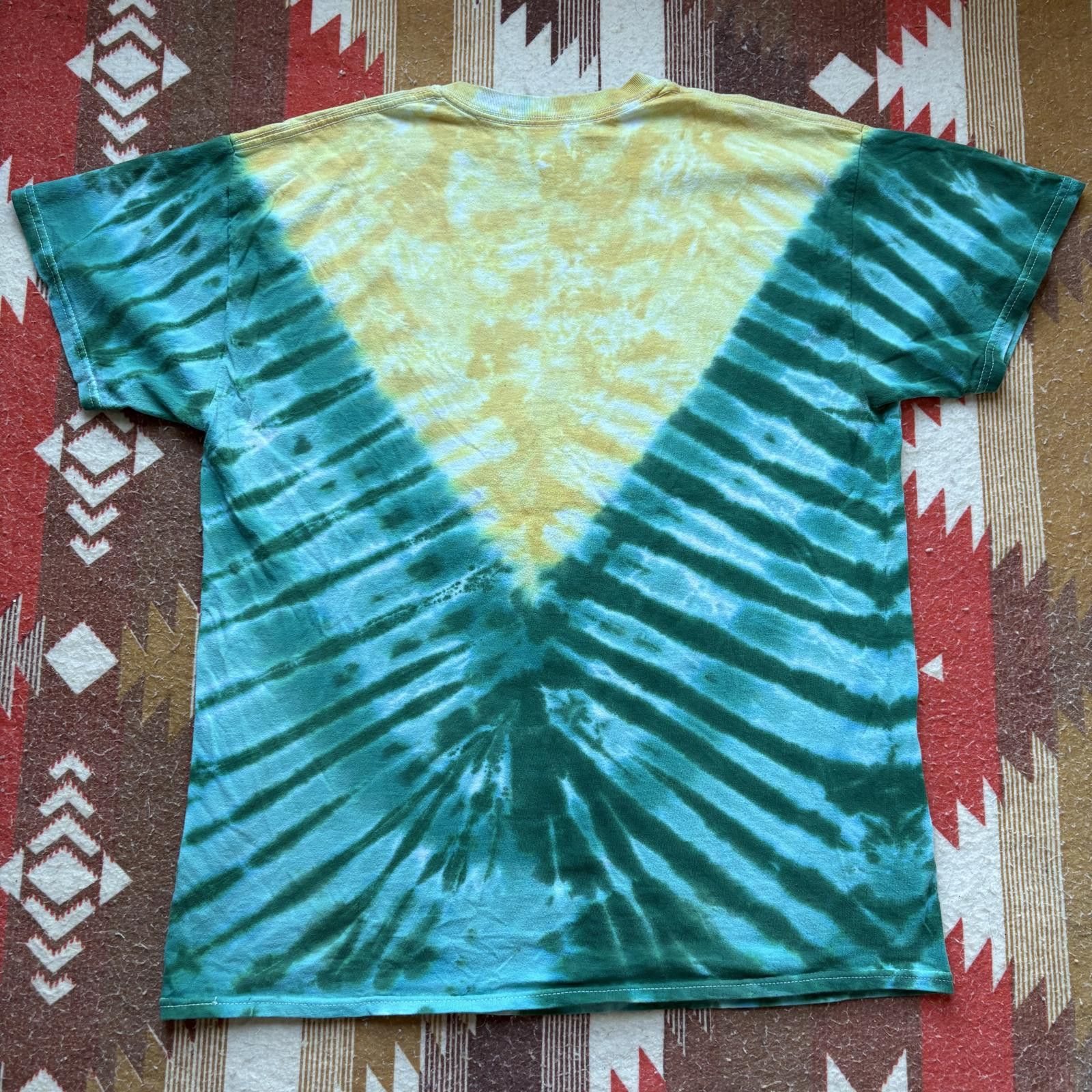 Gildan Vintage Y2K Tie-Dye Liquid Blue Moses Jesus Theater Shirt Size US L / EU 52-54 / 3 - 5 Thumbnail