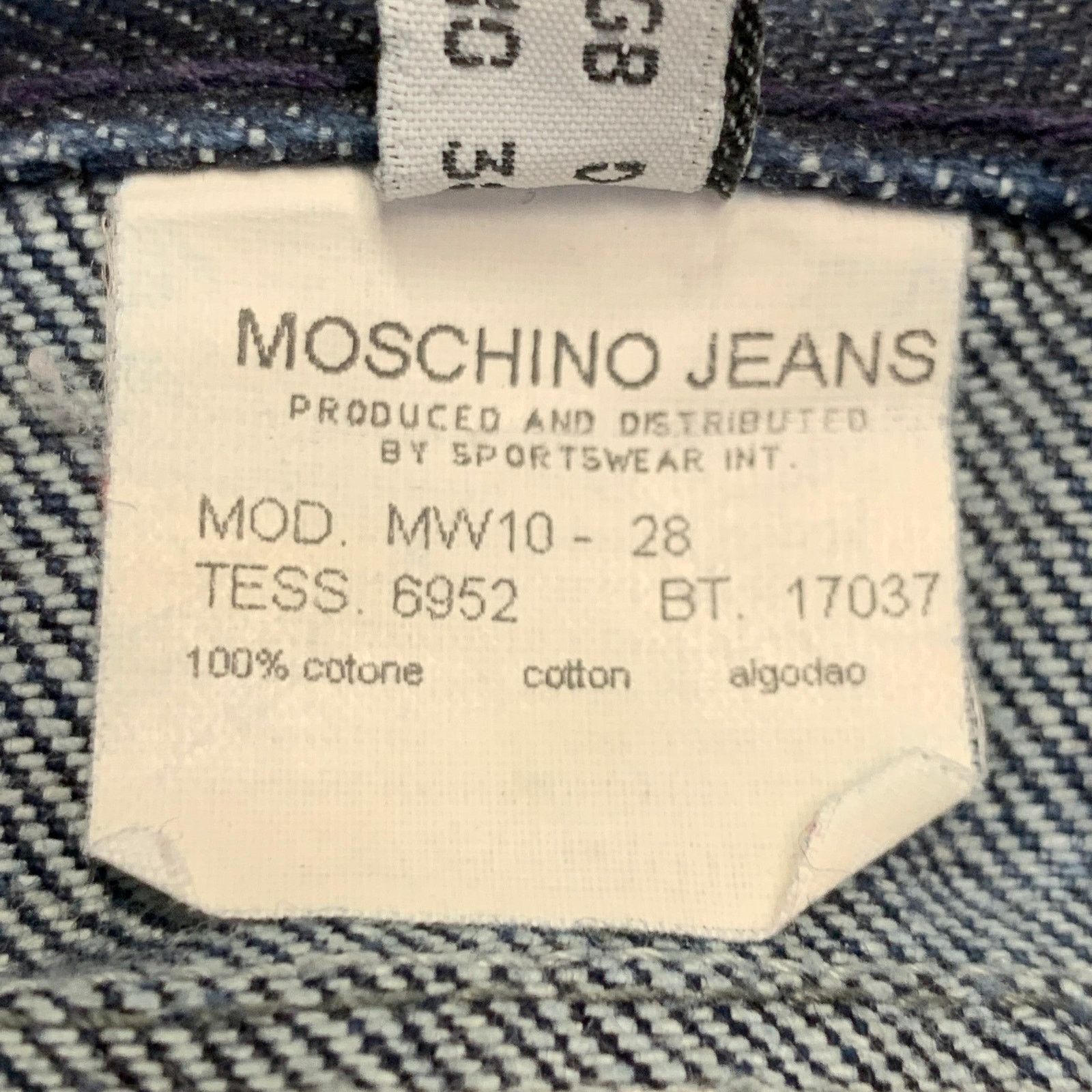 Moschino MOSCHINO Size 6 Indigo Denim Twill Floral Straight Jeans Size 28" / US 6 / IT 42 - 6 Thumbnail