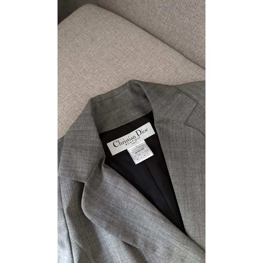 Dior Christian Dior Boutique Bar Blazer Grey Wool Size IT 44 Size M / US 6-8 / IT 42-44 - 4 Thumbnail