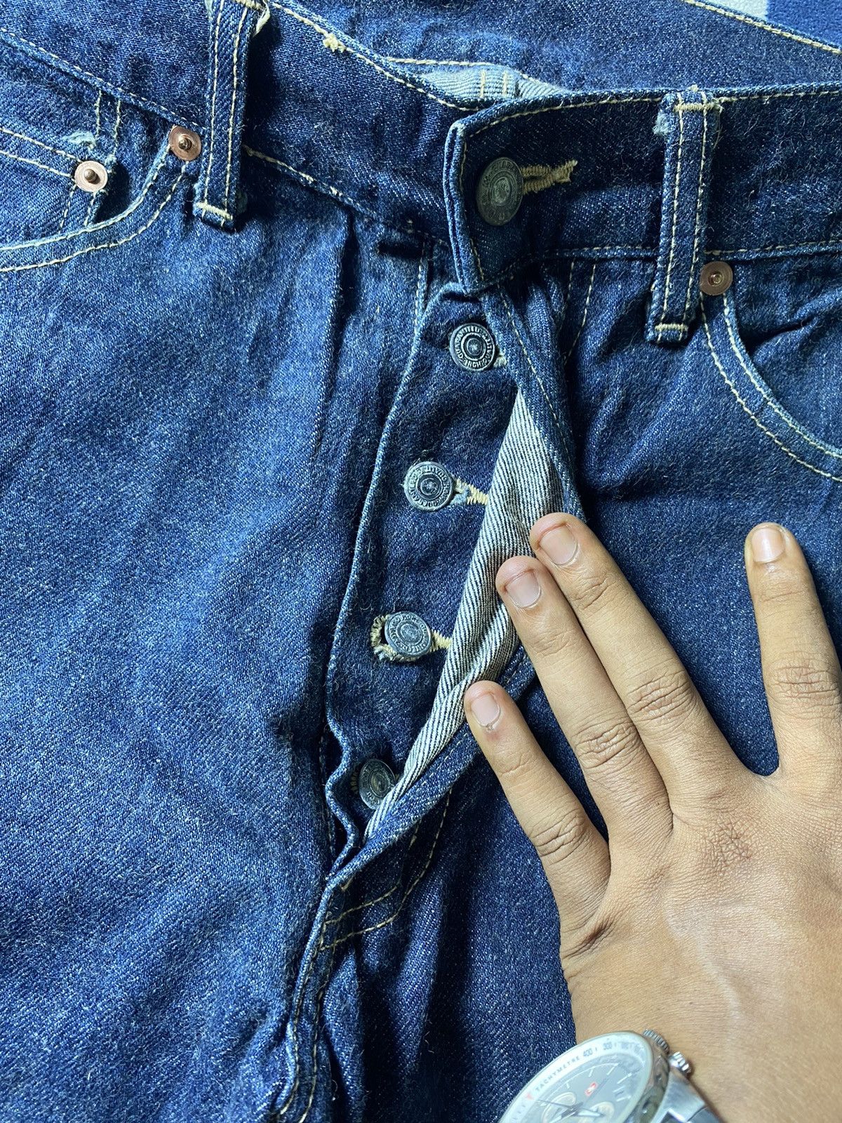 Japanese Brand Japanese Brand Denim Buckle Back Sevedge Size 27" / US 4 / IT 40 - 4 Thumbnail
