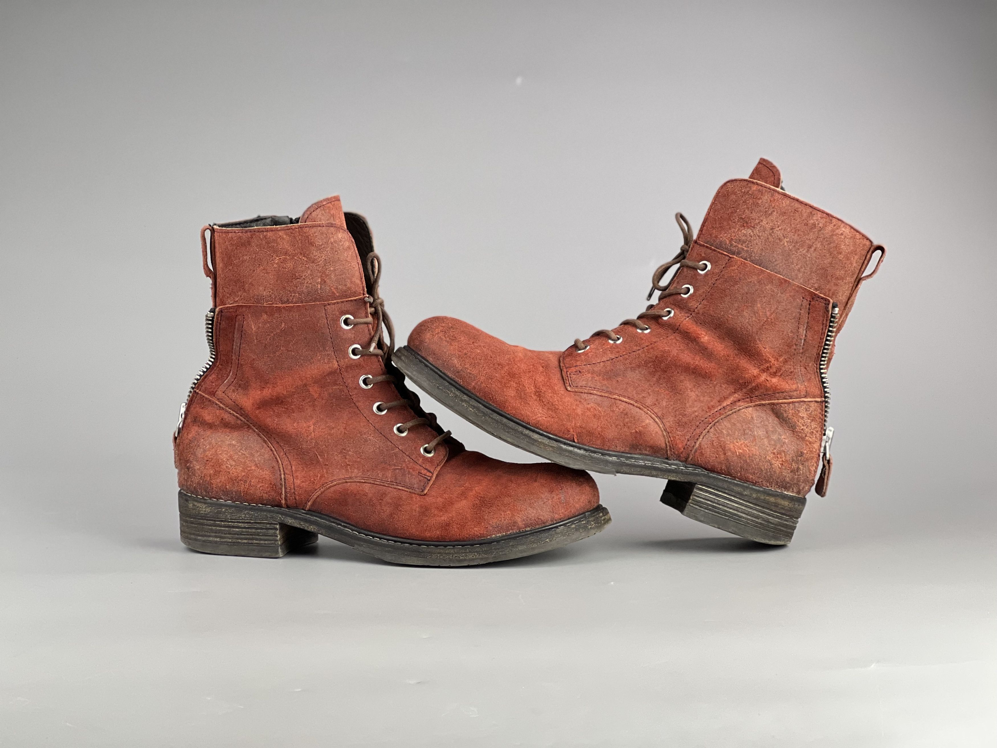MoMA Moma Women's Leather Ankle Boots Lace Up Zip Size EU40 US9 Size US 9 / IT 39 - 6 Thumbnail