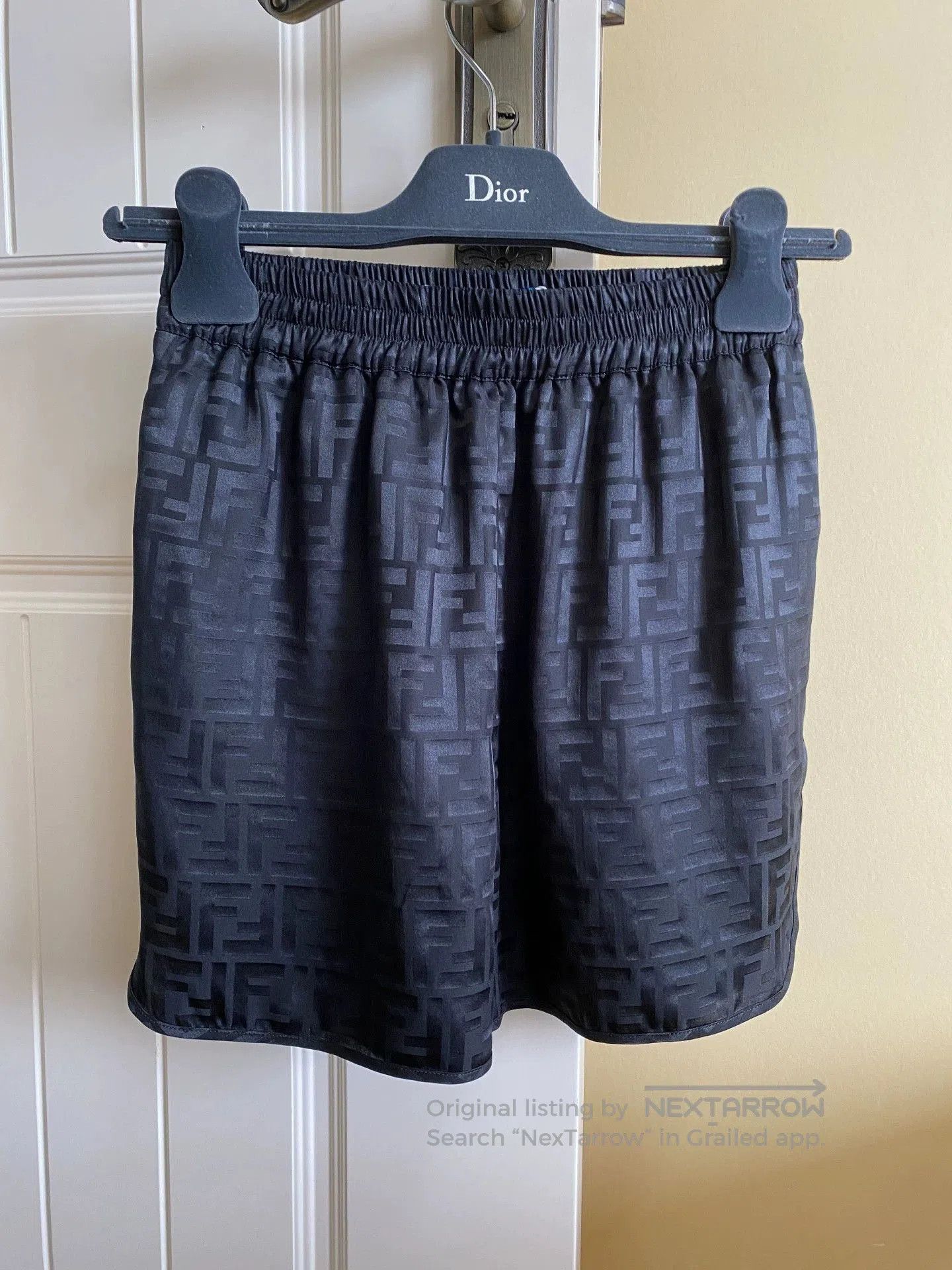 Fendi Fendi Double F Logo Silk Shorts. Size US 34 / EU 50 - 1 Thumbnail