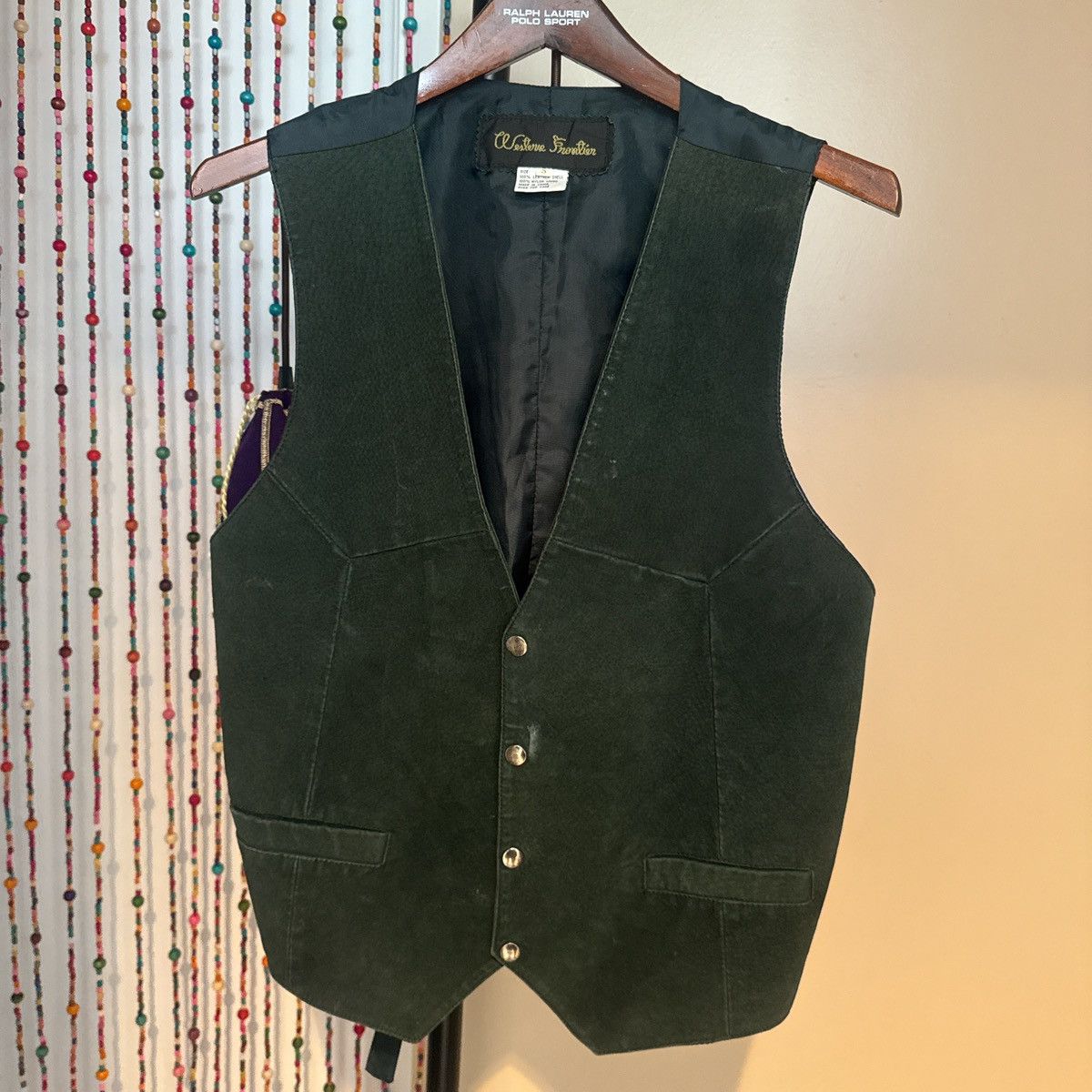 Other Green leather vest Size 36S - 1 Thumbnail