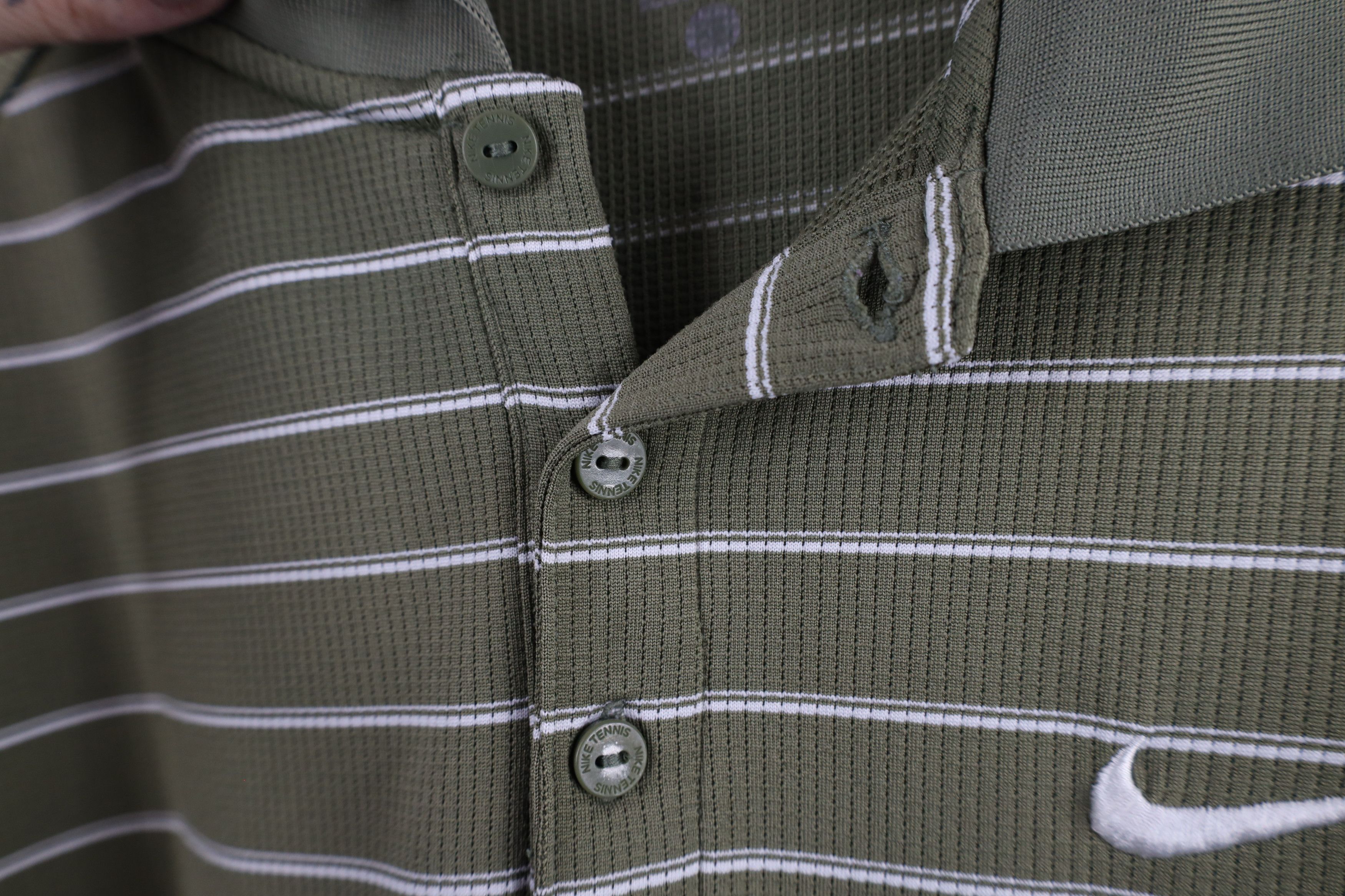 Nike × Vintage Vintage Nike Scott Mini Swoosh Striped Golf Polo Shirt Size US XL / EU 56 / 4 - 7 Thumbnail