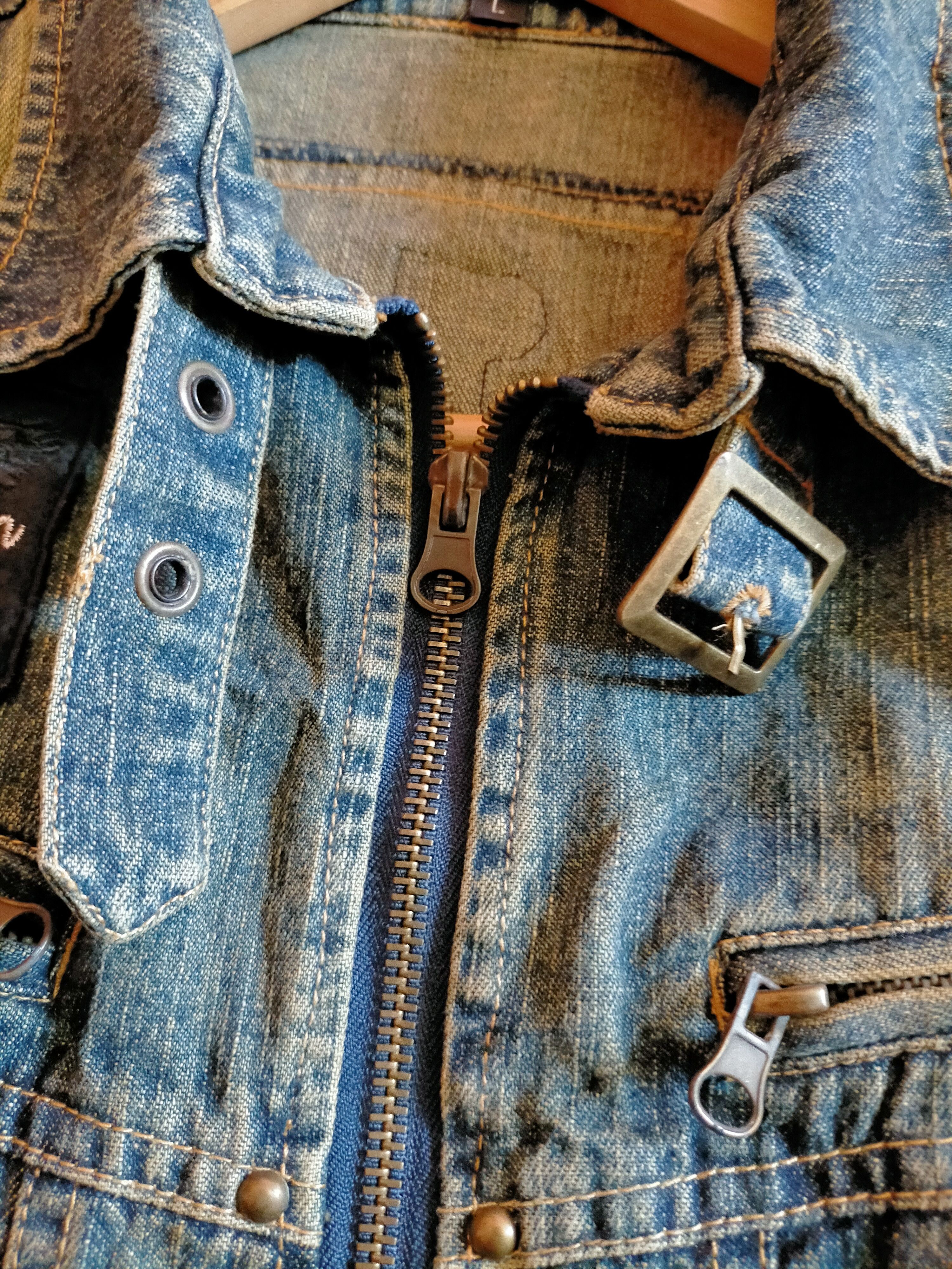 In The Attic In the Attic Denim Jacket Zipped Punk Style Size US L / EU 52-54 / 3 - 19 Thumbnail