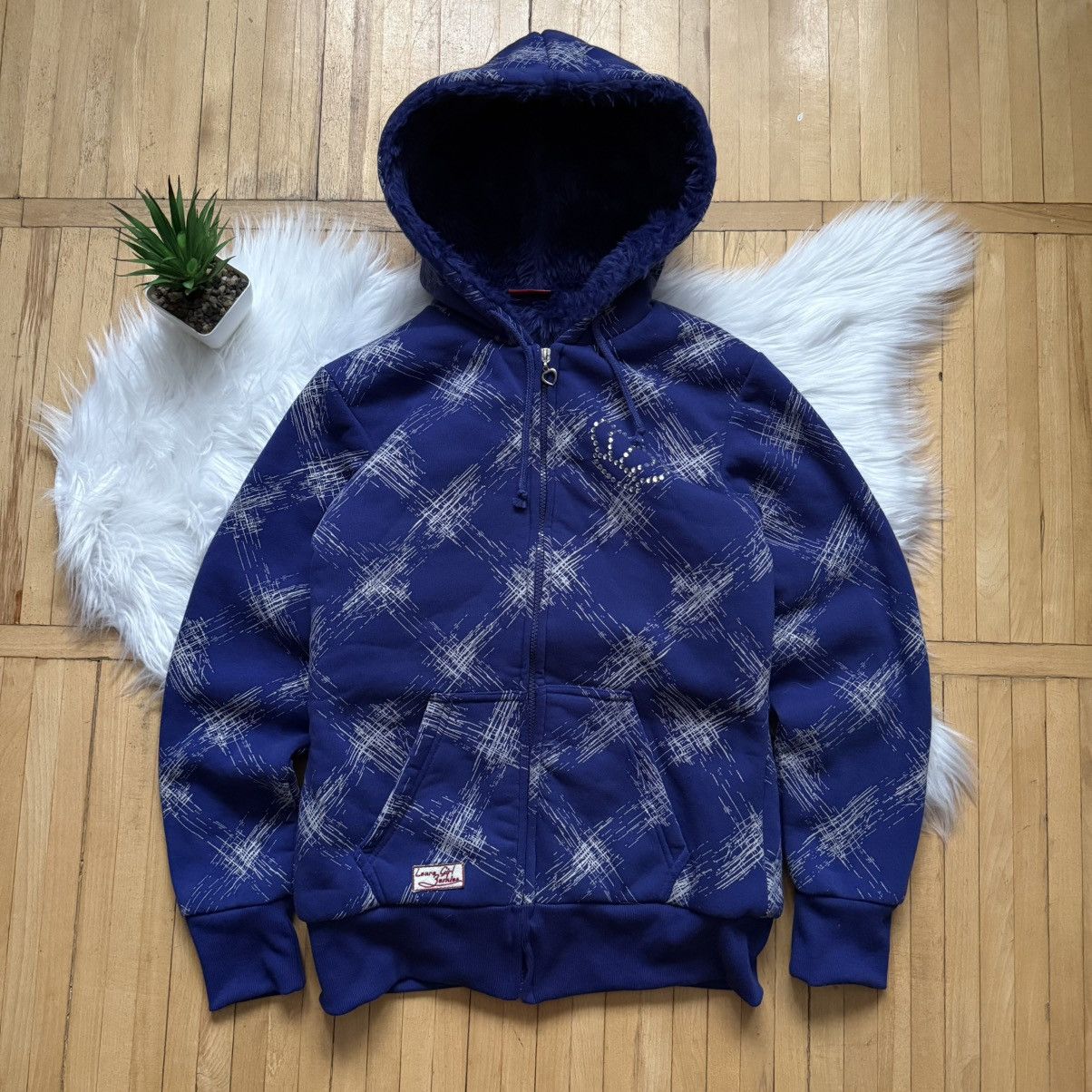 Hysteric Glamour 📌Vintage Lau Ra If 6 Was 9 vibe Fur Bomber Zip Hoodie Jacket Size XL / US 12-14 / IT 48-50 - 1 Thumbnail