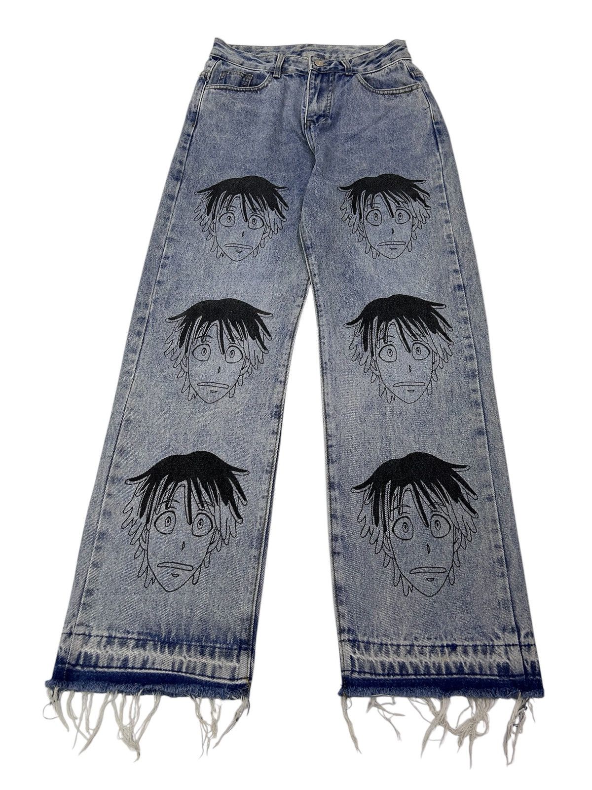 Japanese Brand × Vintage Vintage Anime Wide Leg Streetwear Aesthetic Denim Size US 29 - 1 Thumbnail