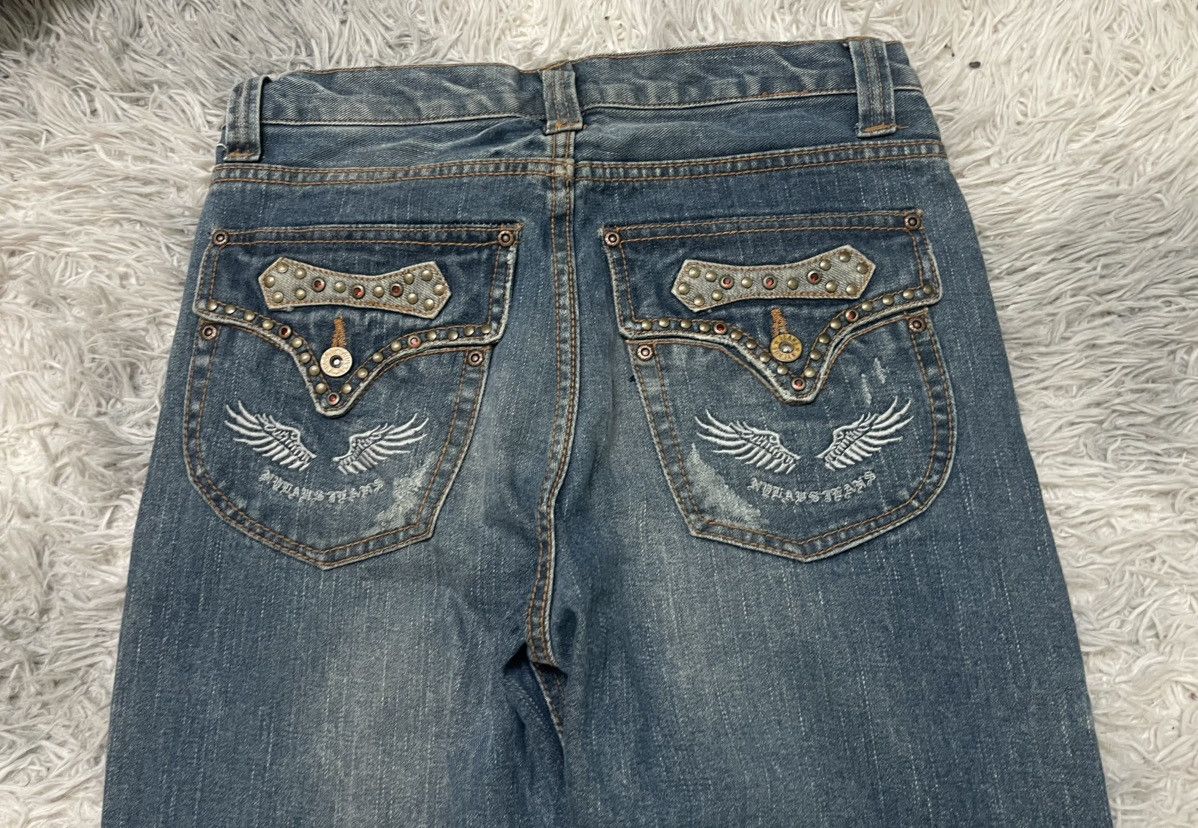 If Six Was Nine 2000s NYLUS FLARE JEANS WASHABLE DENIM RARE DESIGN Size US 30 / EU 46 - 14 Thumbnail