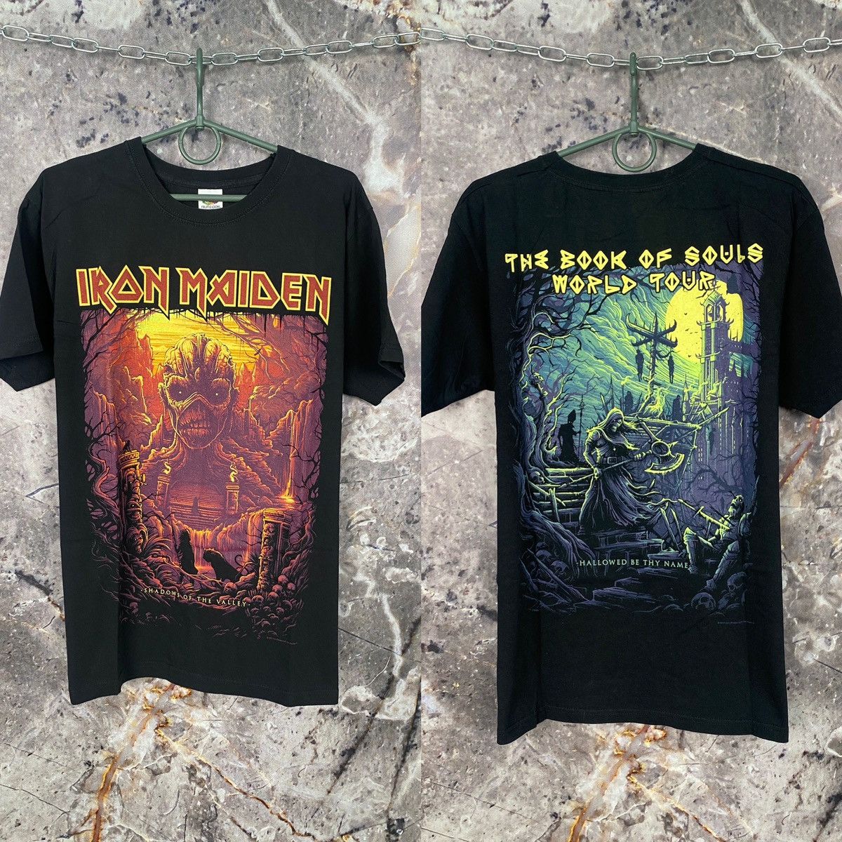 Iron Maiden × Vintage Men’s Iron Maiden World Tour T-Shirt Rock Band Size Medium Size US M / EU 48-50 / 2 - 1 Thumbnail