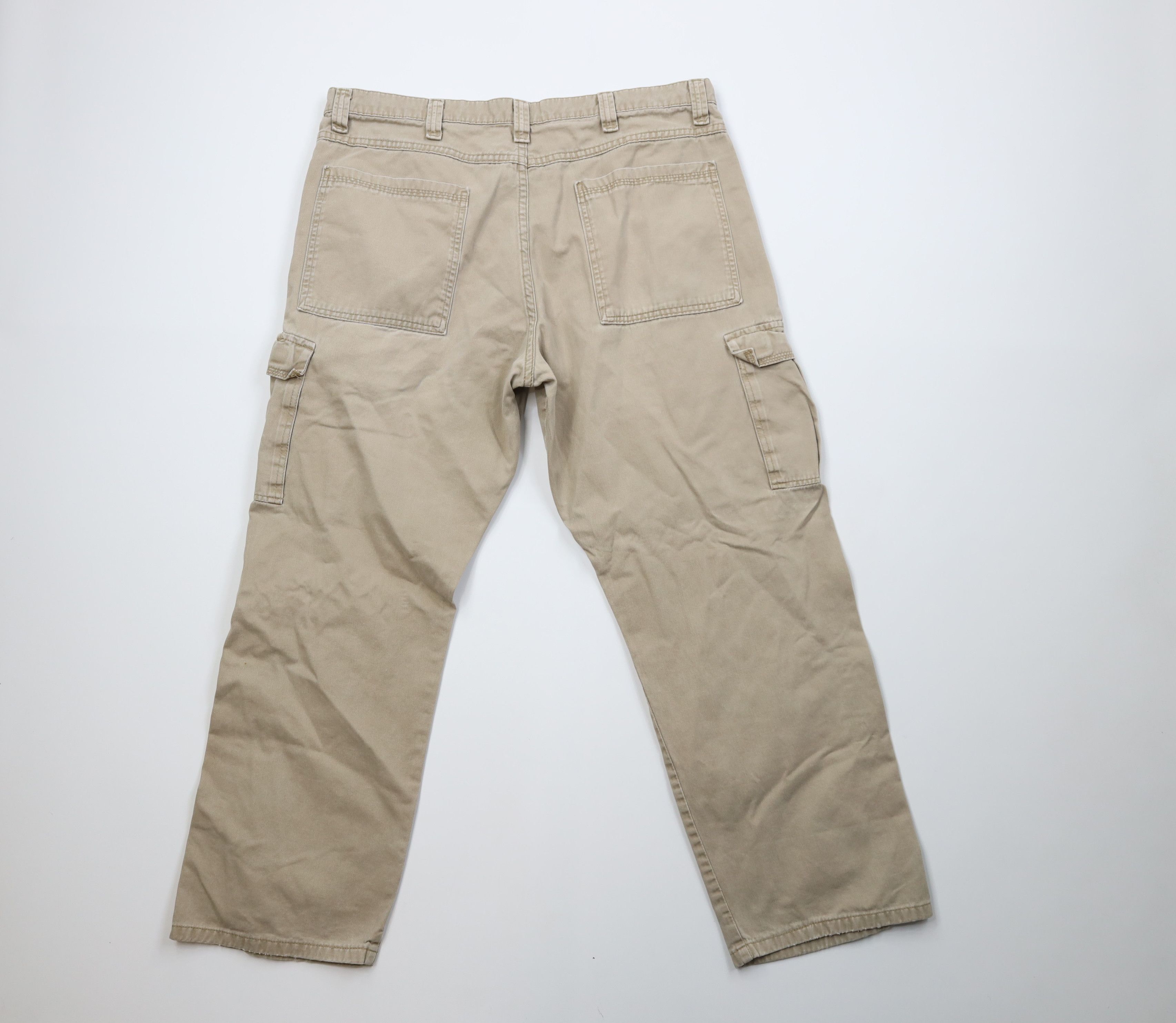 Wrangler Vintage Y2K Wrangler Baggy Wide Leg Cargo Pants Beige Size US 38 / EU 54 - 10 Thumbnail