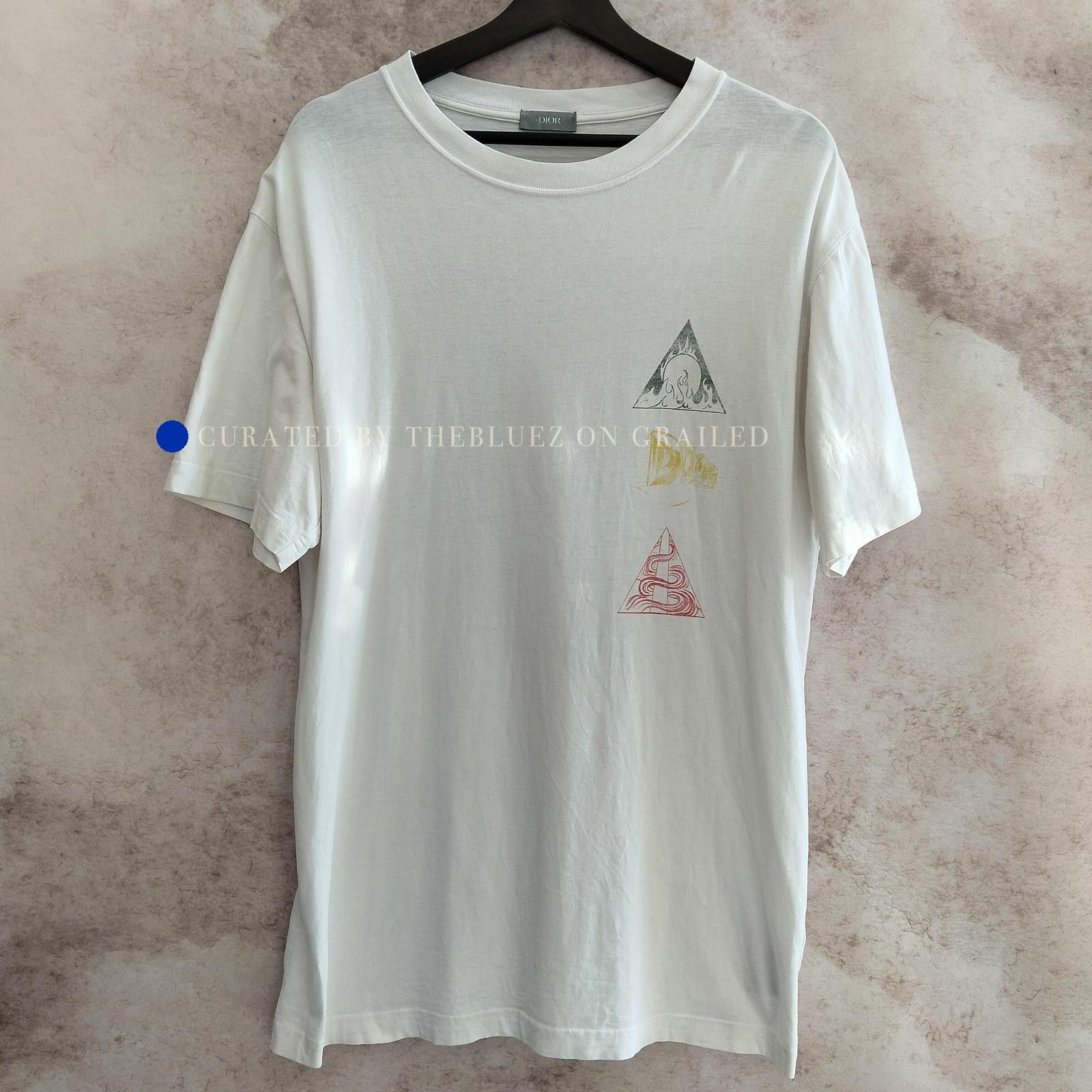 Dior Minimalist Graphic Print Tee in White Size US M / EU 48-50 / 2 - 1 Thumbnail