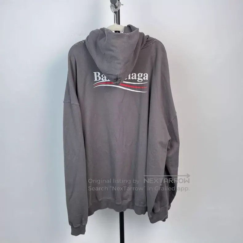 Balenciaga Balenciaga Charcoal Grey Distressed Coca-Cola Logo Hooded Size US XL / EU 56 / 4 - 2 Thumbnail