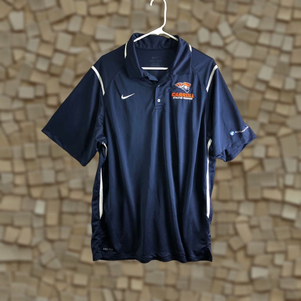 Nike Nike Polo XL Short Sleeve Blue Dri-Fit Nike Dri-Fit Polo Mens Regular Blue Logo) Size US XL / EU 56 / 4 - 1 Thumbnail
