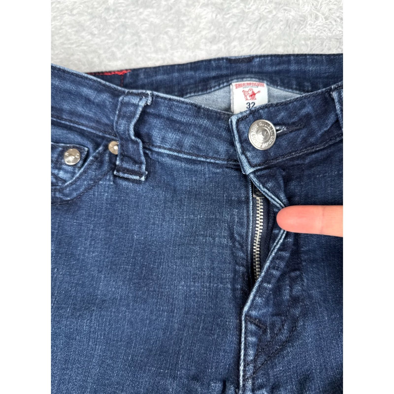 True Religion True Religion Jeans Women 32 Blue Denim Skinny Mid Rise Cotton Blend Bling 31x28 Size 24" / US 00 / IT 34 - 5 Thumbnail