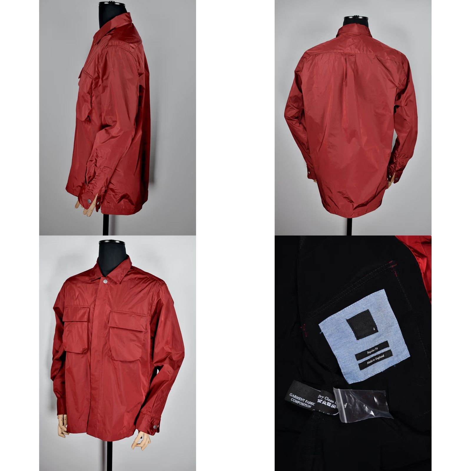 Albam Albam Jacket Regular Fit XL Burgundy Nylon 80%/20% Cotton Men's Spring Fall Winter Casual Shirt? Size US XL / EU 56 / 4 - 8 Thumbnail