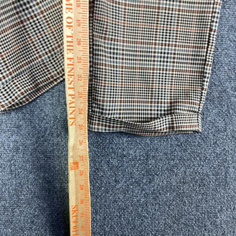 Dickies Dickies Pants Women's 9 Plaid Beige Trousers Cropped Size 31" - 5 Thumbnail