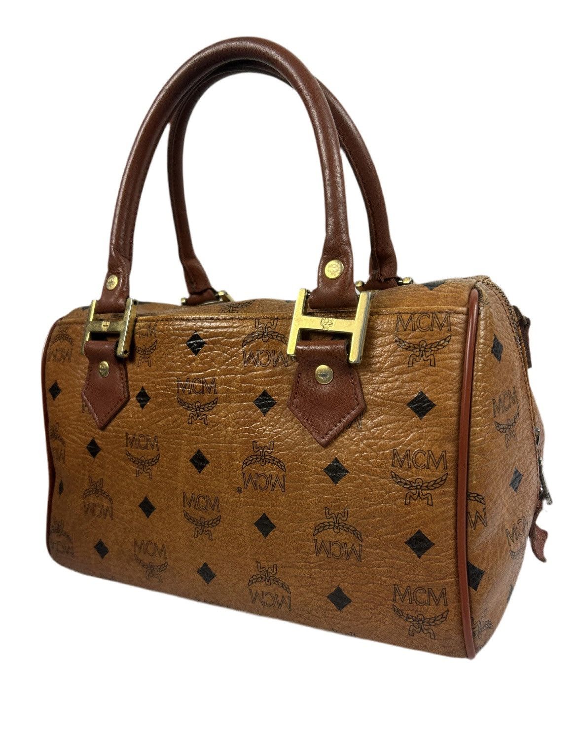 MCM MCM Cognac Leather Shoulder Bag Size ONE SIZE - 3 Thumbnail