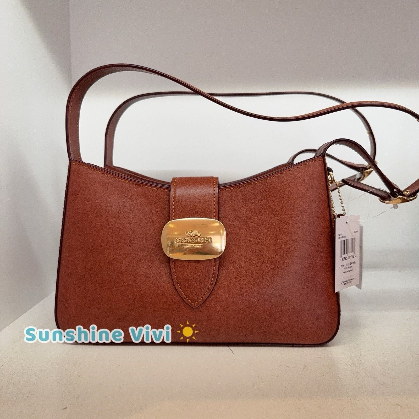 Coach NWT Coach Eliza Shoulder Bag CBI00 Caramel leather Size ONE SIZE - 1 Thumbnail