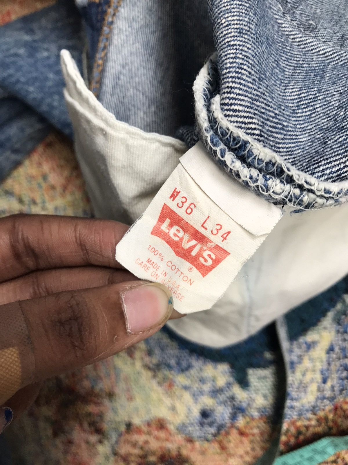 Levi's Vintage Levi’s reworked 501 denim Size US 36 / EU 52 - 11 Thumbnail