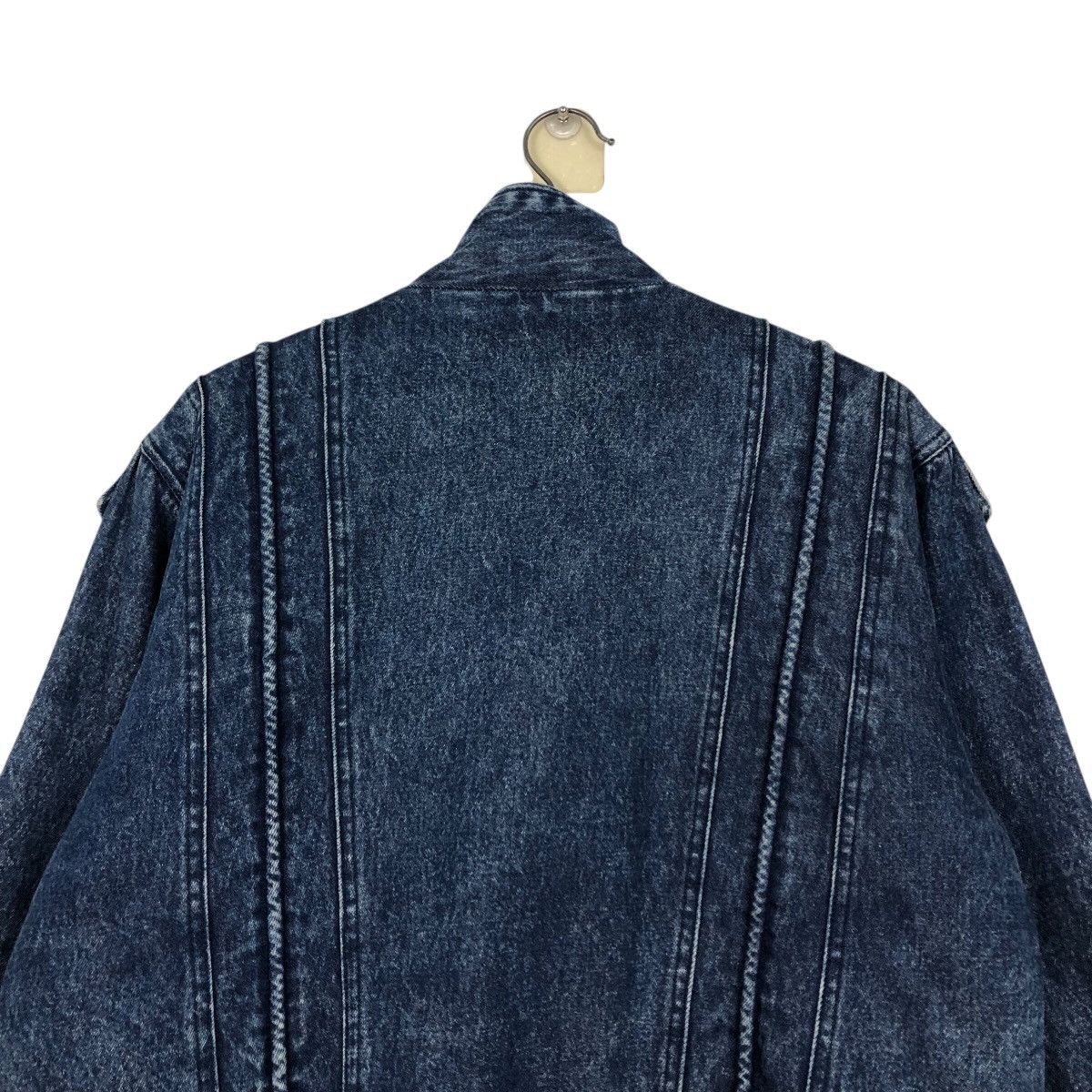 Japanese Brand 📌Vintage Bomber Denim Jacket Unbranded Blanket Issey Miyake Size US M / EU 48-50 / 2 - 10 Thumbnail