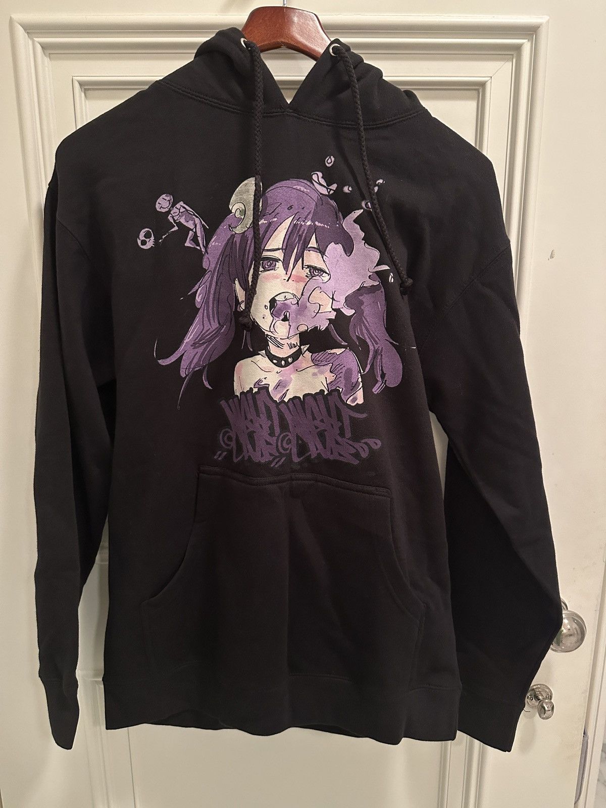 image of Nightclub X Jun Inagawa Purple Mist Hoodie in Black, Men's (Size Small)