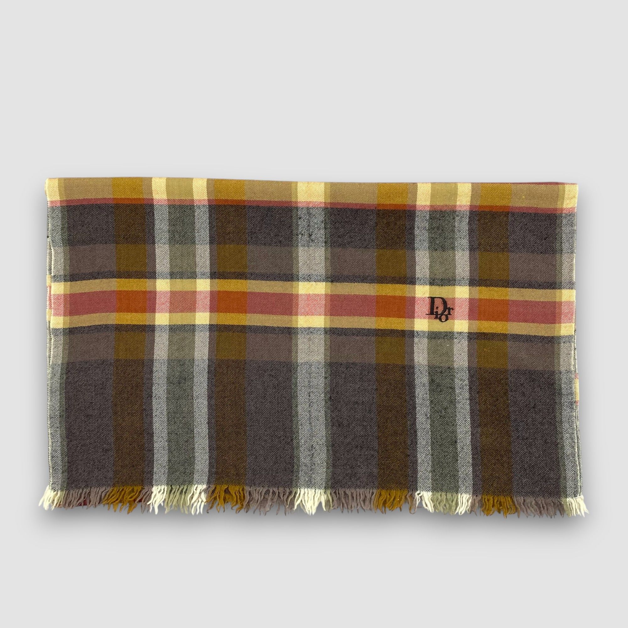 Japanese Brand Vintage Christian Dior Scarf Muffler Wool Stole Scarves Size ONE SIZE - 3 Thumbnail