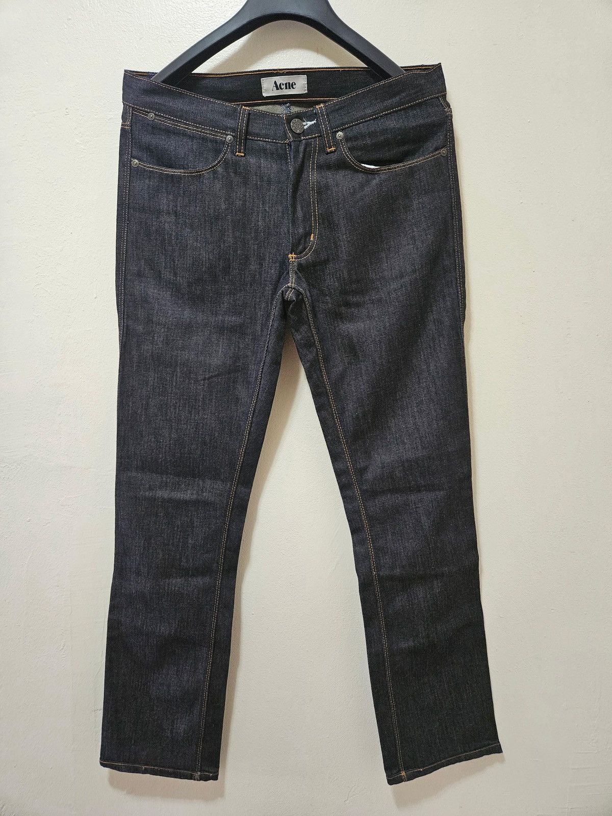 Acne Studios Max Raw Blue Denim Jeans Size US 30 / EU 46 - 4 Thumbnail