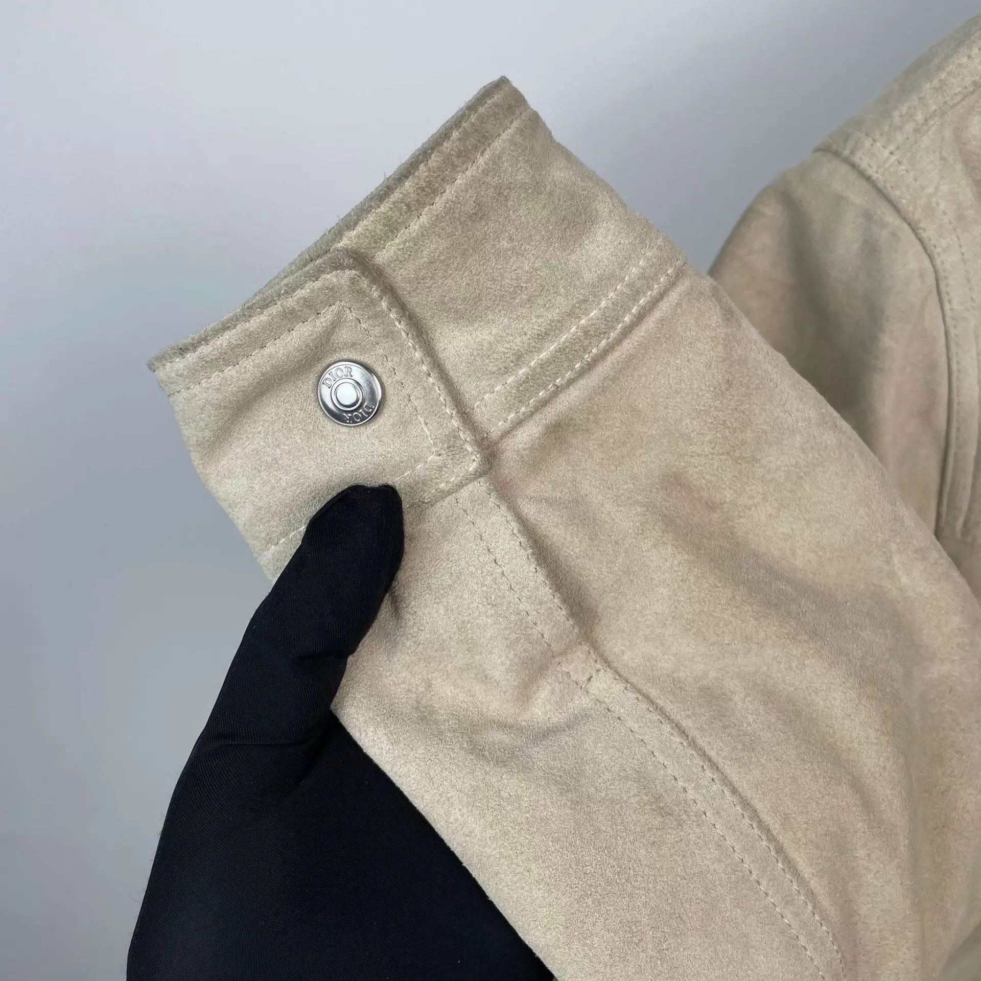 Dior Dior Men's Gray Leather Jacket 48 Size US M / EU 48-50 / 2 - 8 Thumbnail
