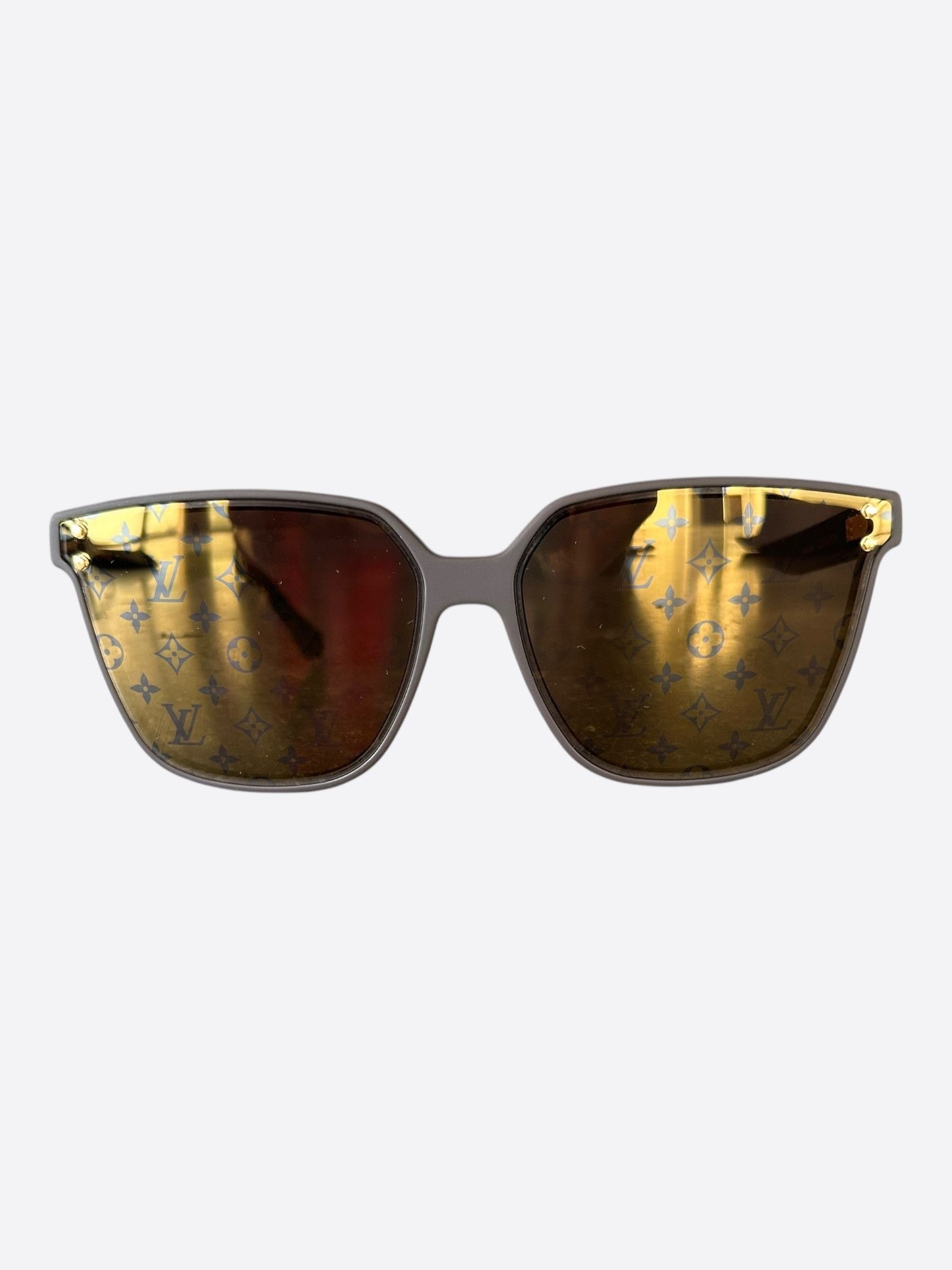 Louis Vuitton Louis Vuitton Brown Monogram Waimea Sunglasses Size ONE SIZE - 1 Thumbnail
